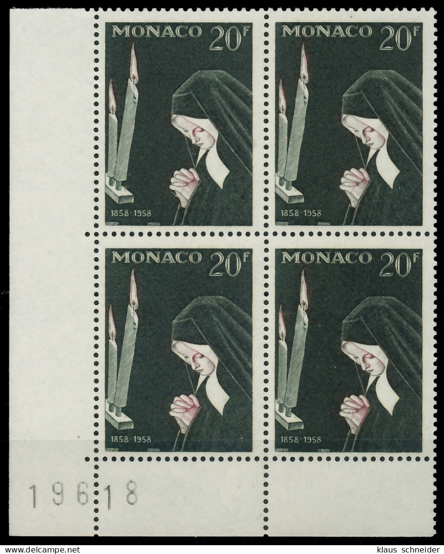 MONACO 1958 Nr 597 Postfrisch VIERERBLOCK ECKE-ULI X3BA712 - Nuevos