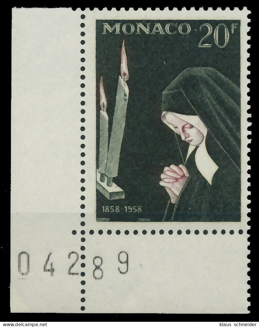 MONACO 1958 Nr 597 Postfrisch ECKE-ULI X3BA722 - Unused Stamps