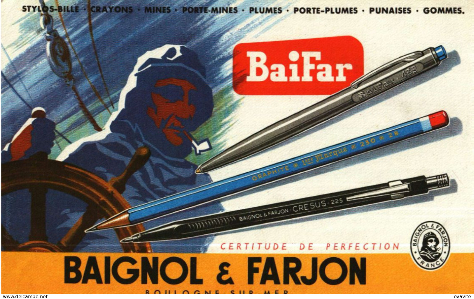 Buvard -    BAIGNOL & FARJON   BaiFar  Boulogne Sur Mer - Otros & Sin Clasificación