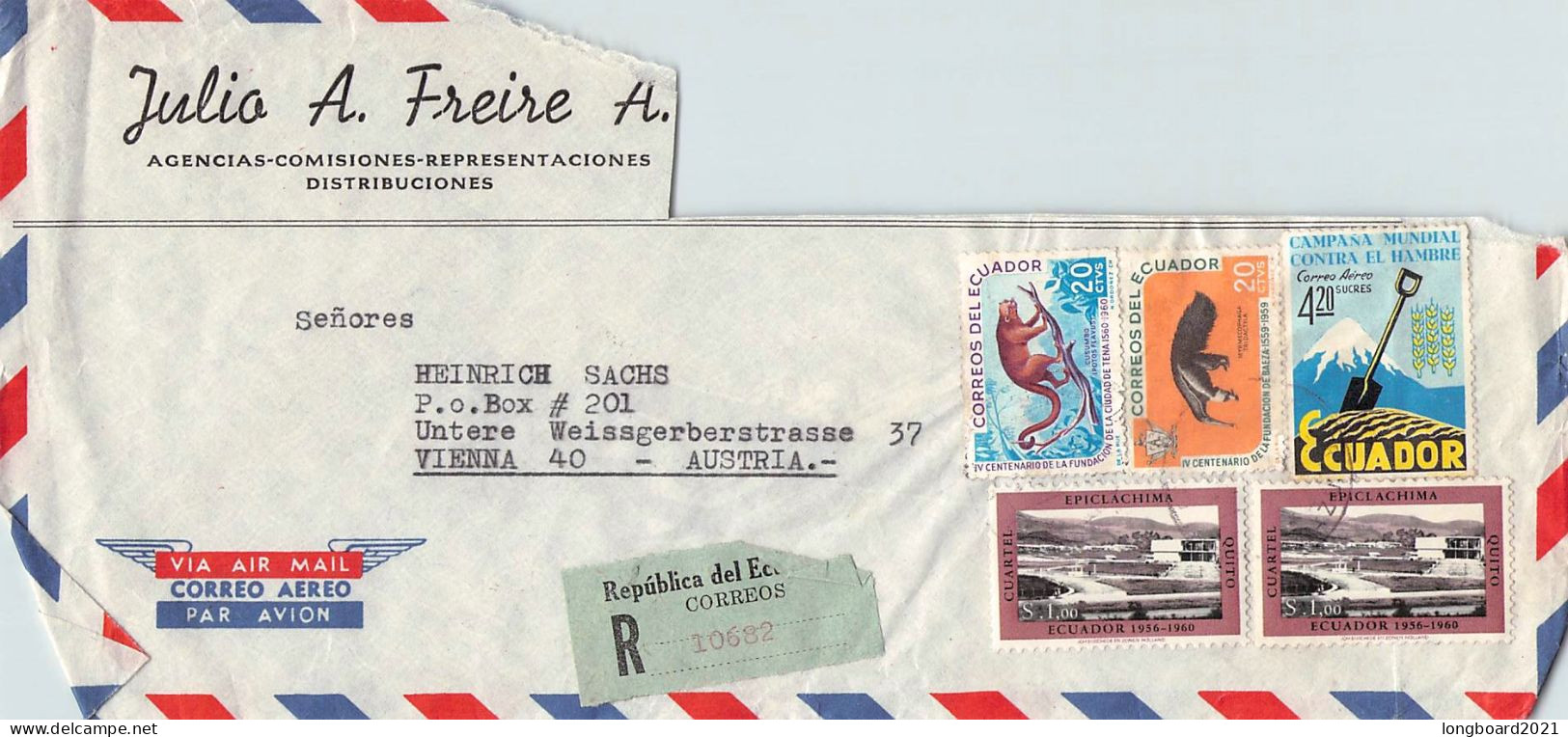 ECUADOR - AIRMAIL - VIENNA 1963 / 6184 - Ecuador