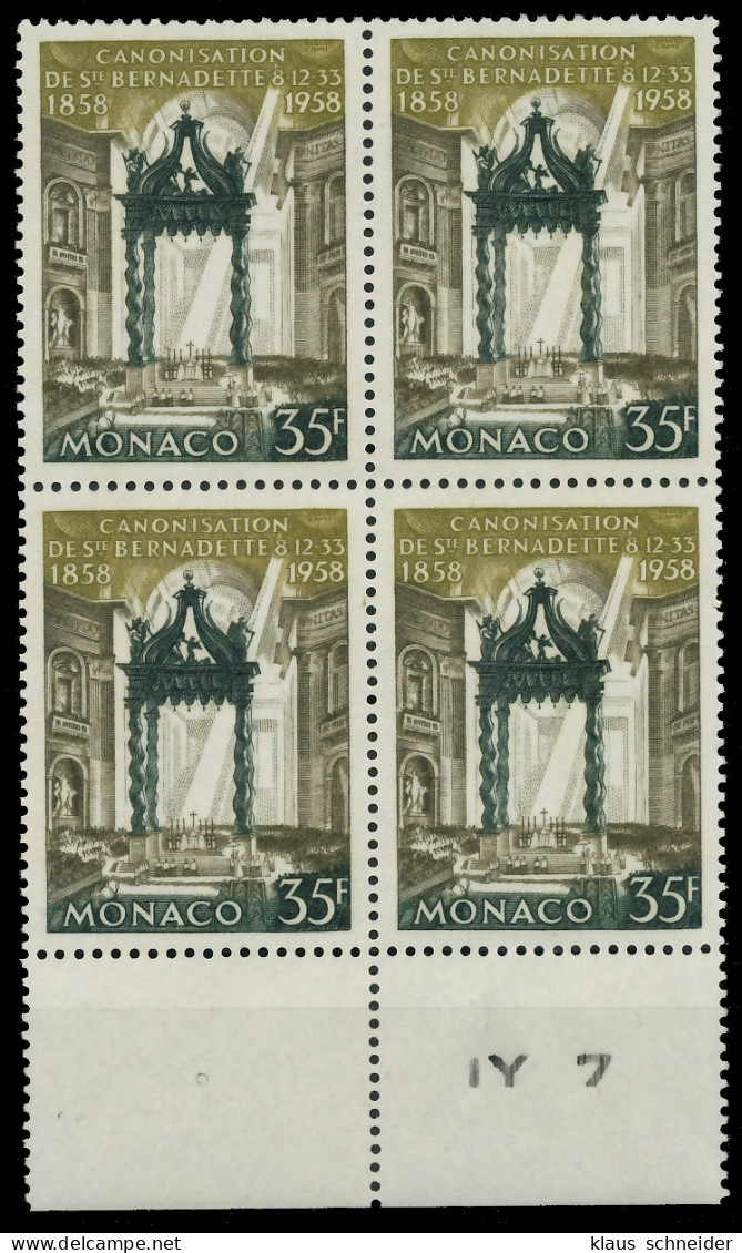 MONACO 1958 Nr 598 Postfrisch VIERERBLOCK URA X3BA75A - Ungebraucht