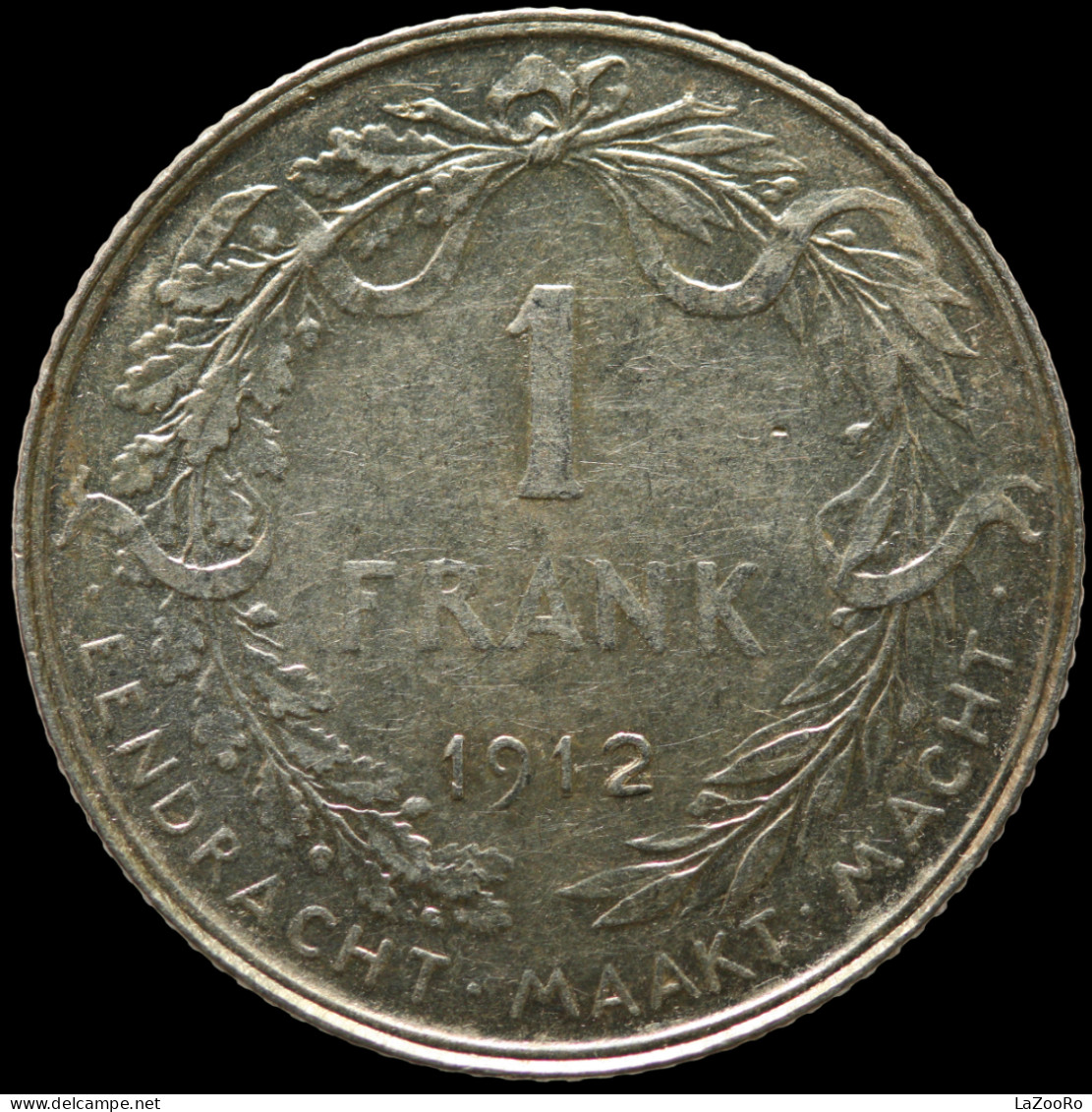 LaZooRo: Belgium 1 Franc 1912 XF - Silver - 1 Franc