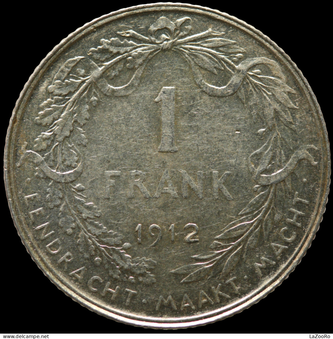 LaZooRo: Belgium 1 Franc 1912 XF - Silver - 1 Franco