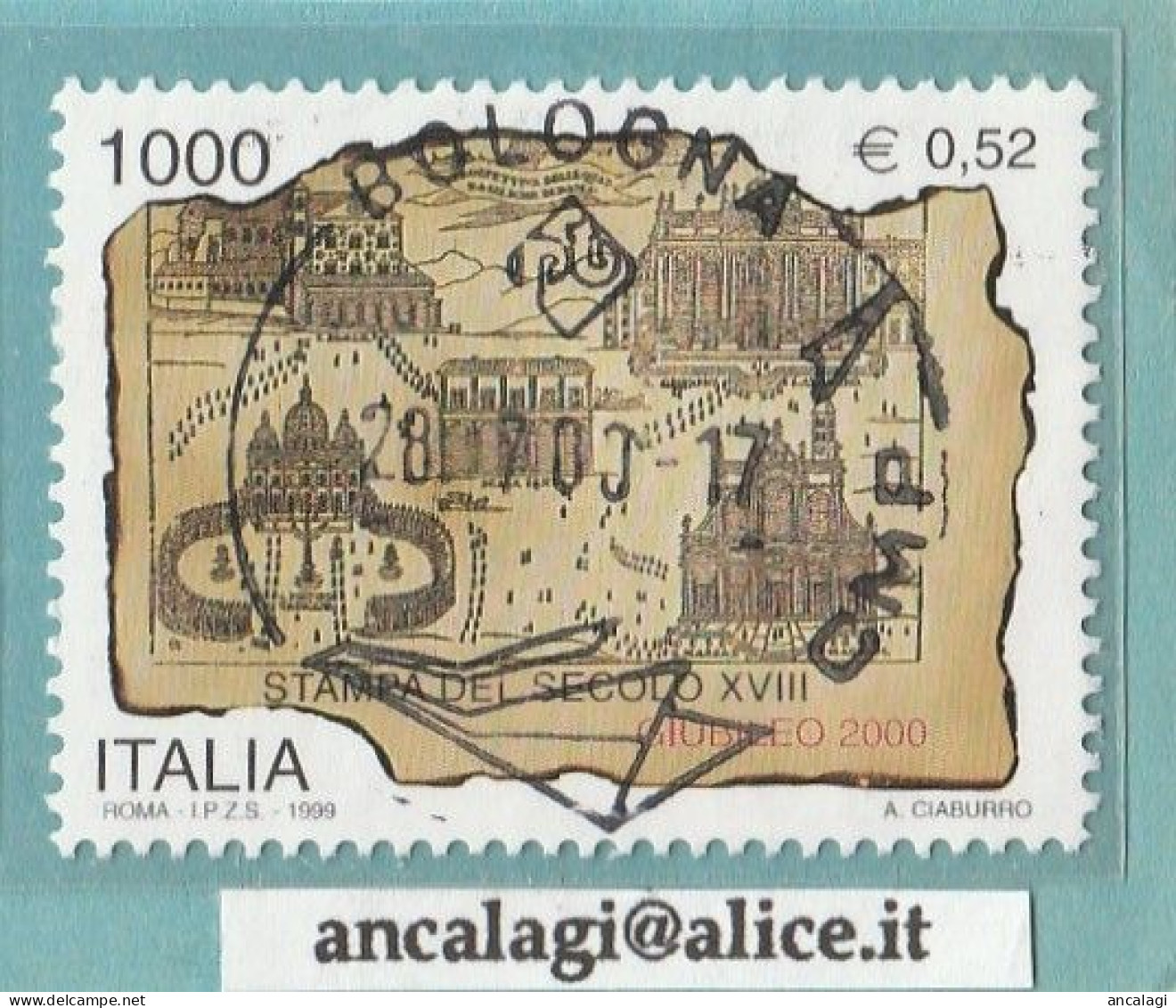 USATI ITALIA 1999 - Ref.0822 "PREPARAZIONE AL GIUBILEO" 1 Val. - - 1991-00: Gebraucht