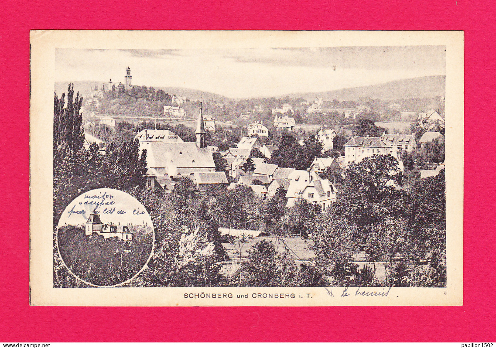 E-Allemagne-190P1 SCHONBERG Und CRONBERG, Vue Générale Sur La Ville, Cpa - Kronberg