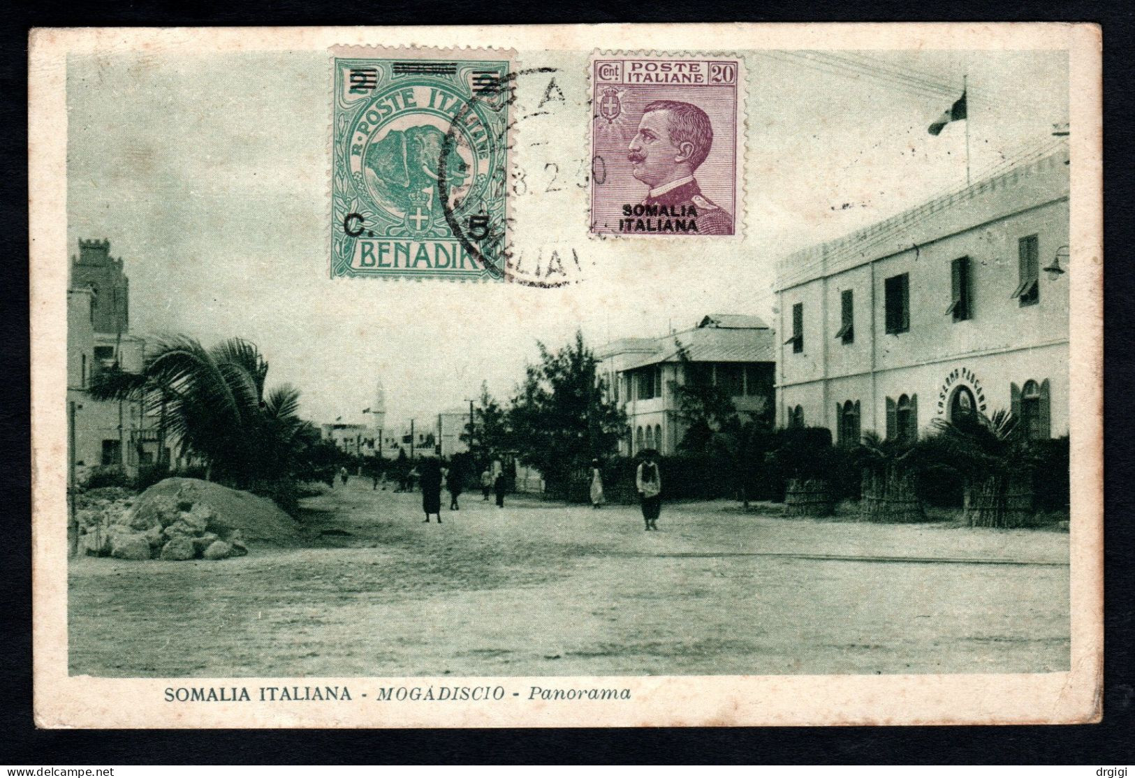 SOMALIA ITALIANA, CARTOLINA 1930, SASS. 74+95, BRAVA X VIENNA  - RARA - Somalie