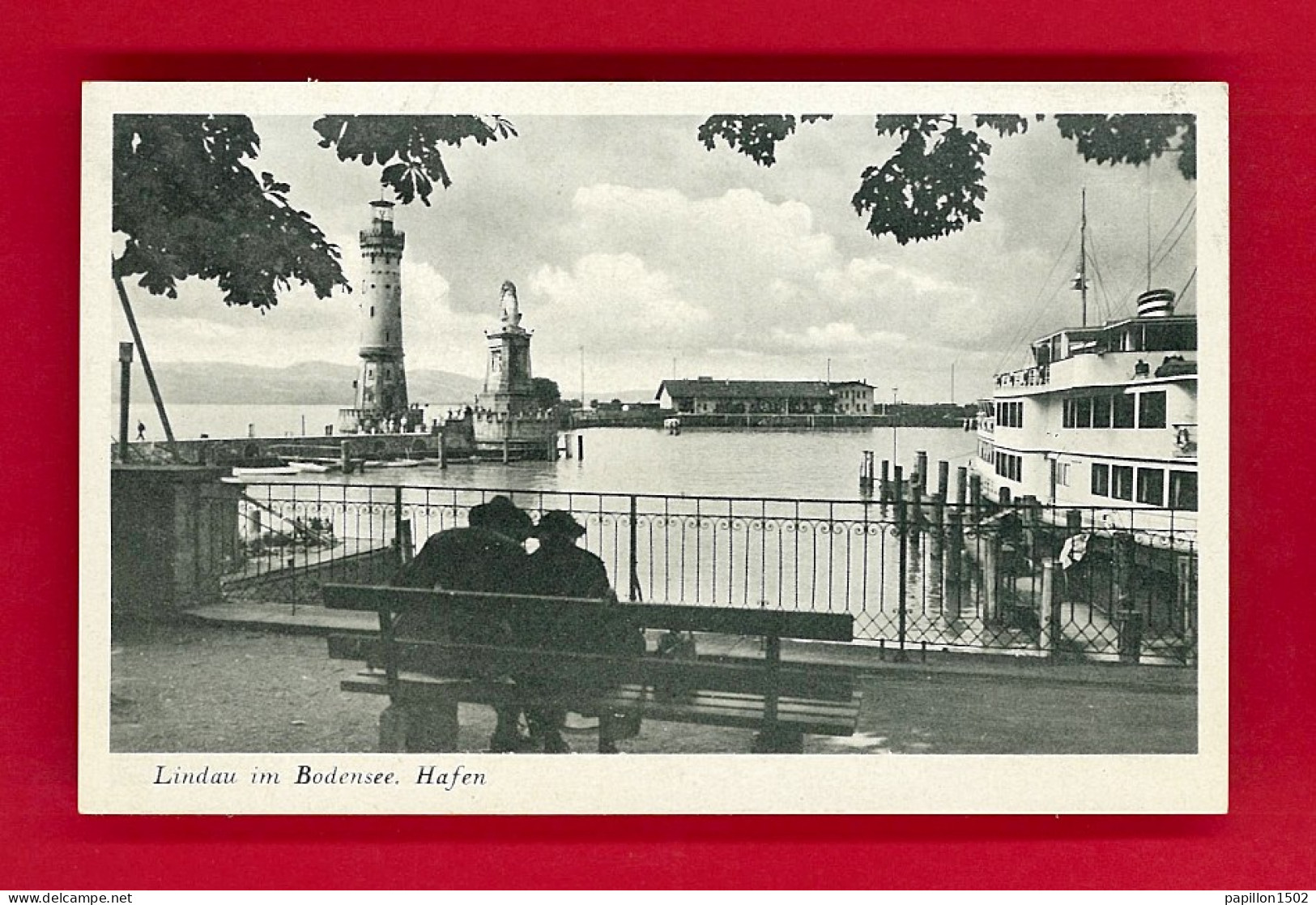 E-Allemagne-238P3  LINDAU IM BODENSEE, Hafen, Animation, Gros Bâteau, En Gros Plan Le Phare, Cpa BE - Lindau A. Bodensee