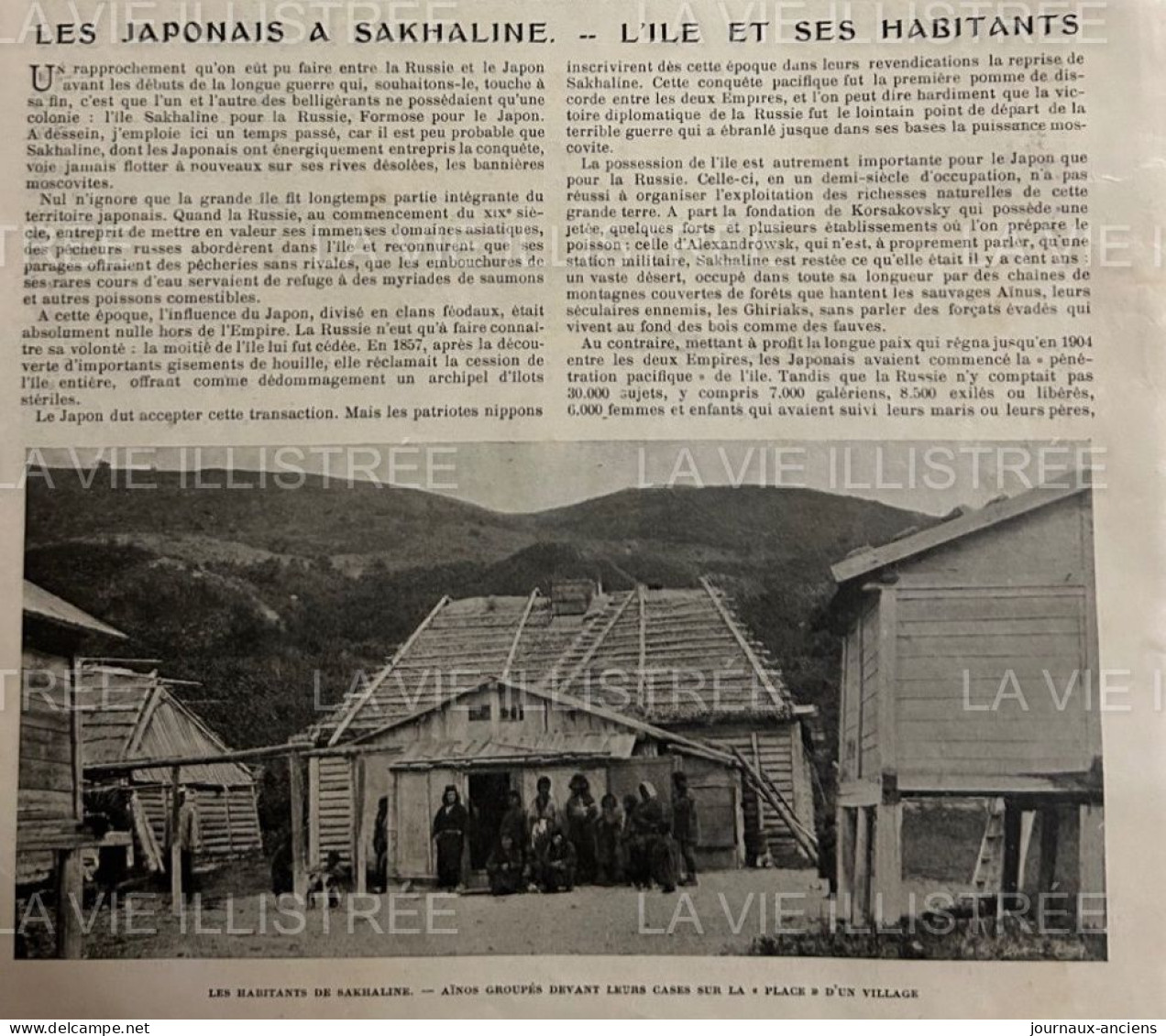 1905 BAGNE D'ALEXANDROVSK - ILE DE SAKHALINE - LES JAPONNAIS A SAKHALINE - LA VIE ILLUSTRÉE - 1900 - 1949