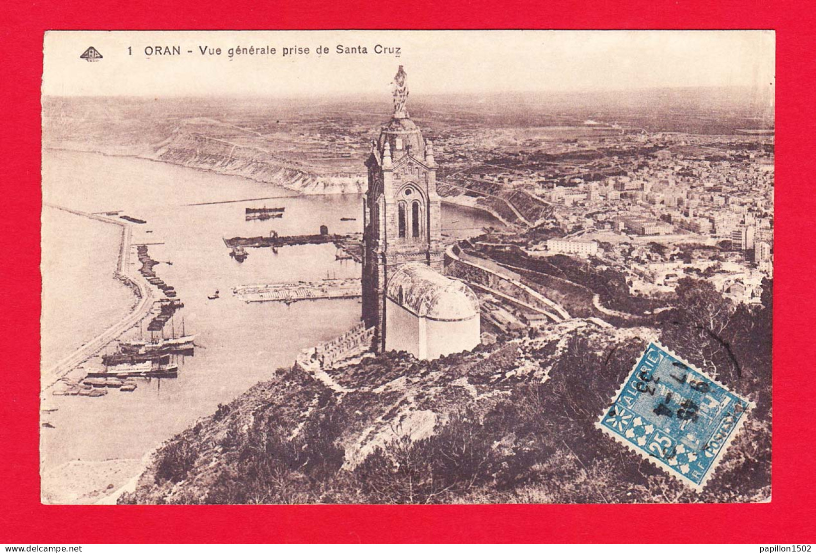 E-Algerie-58P6  ORAN, Vue Générale Prise De Santa Cruz, Cpa BE - Oran