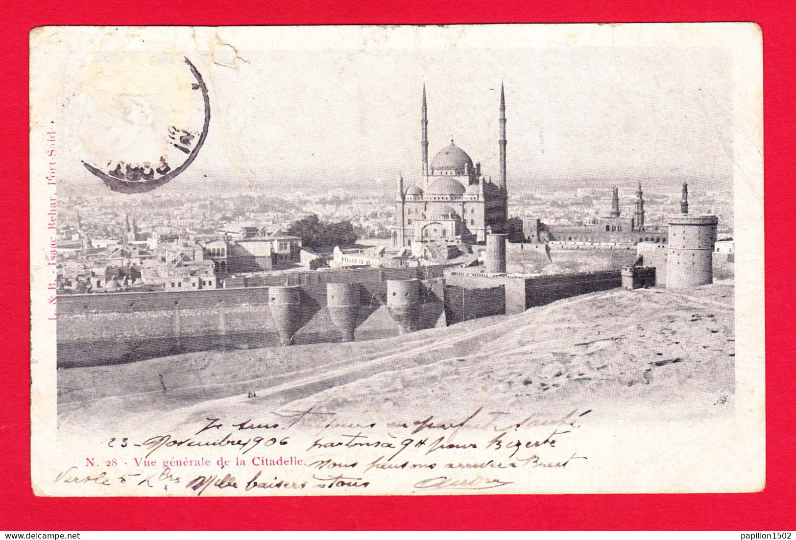 E-Egypte-104PH23  LE CAIRE, Vue Générale De La Citadelle Cpa Précurseur, Voir Verso - Cairo