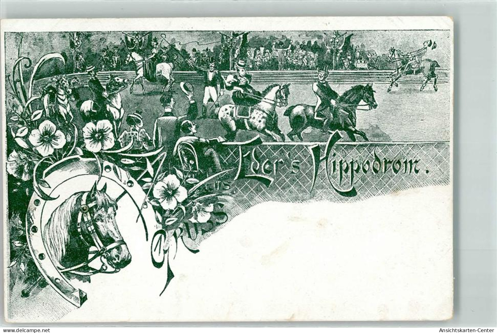 13922604 - Gruss Aus Eders Hippodrom , Hufeisen, Pferd Pferderennen AK - Expositions