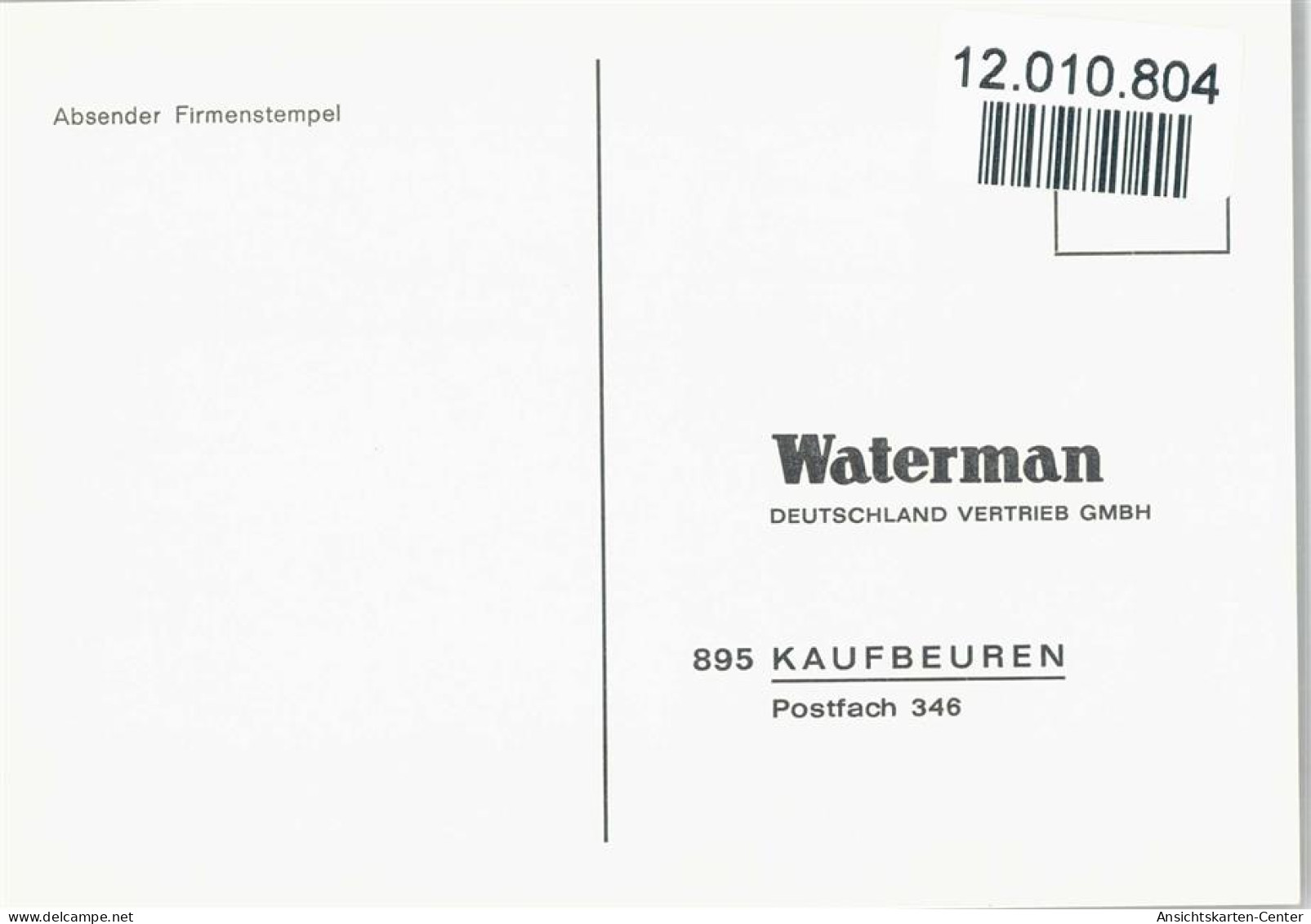 12010804 - Werbung Kugelschreiber - - Werbepostkarten