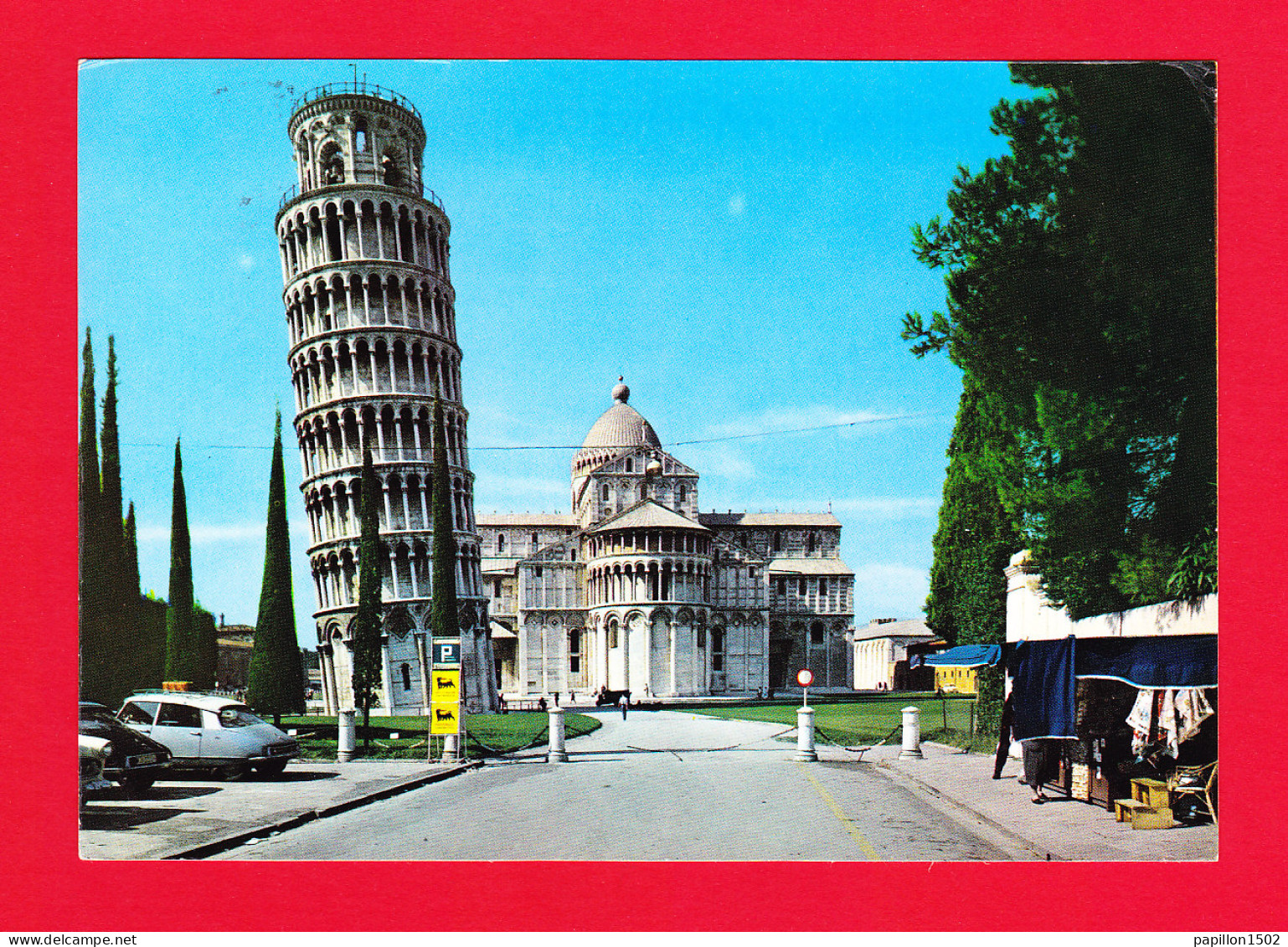 E-Italie-200PH5  PISA, La Torre Pendente E Abside Del Duomo, Voitures (DS) - Pisa