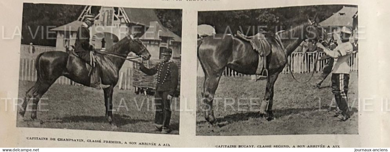 1905 SPORT MILITAIRE - LE RAID HIPPIQUE - LYON = AIX LES BAINS - LA VIE ILLUSTRÉE - 1900 - 1949