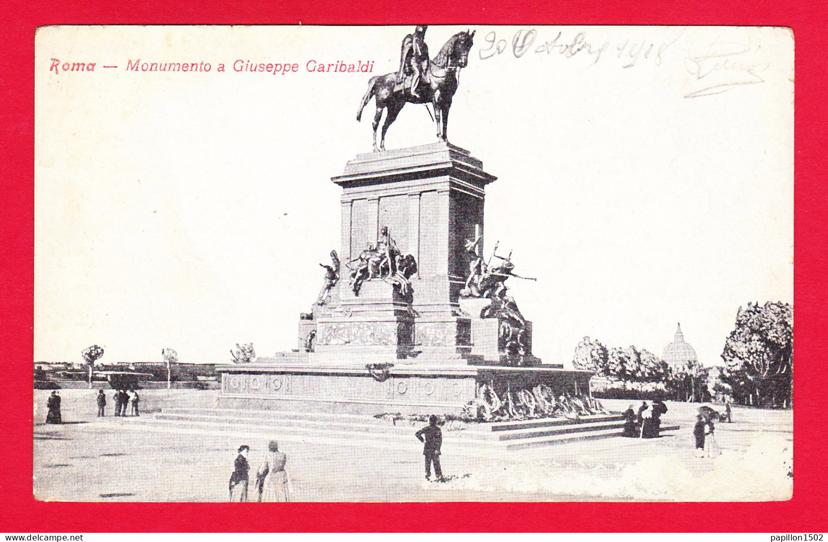 E-Italie-293PH29  ROMA Monumento A Giuseppe Garibaldi, Animation, Cpa - Other Monuments & Buildings