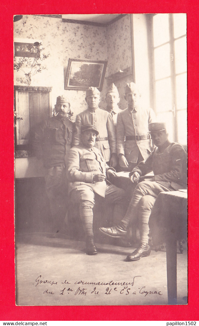 F-16-Cognac-293A66  Carte Photo, Militaires, Groupe De Commandement à Cognac, Col N° 67 - Cognac