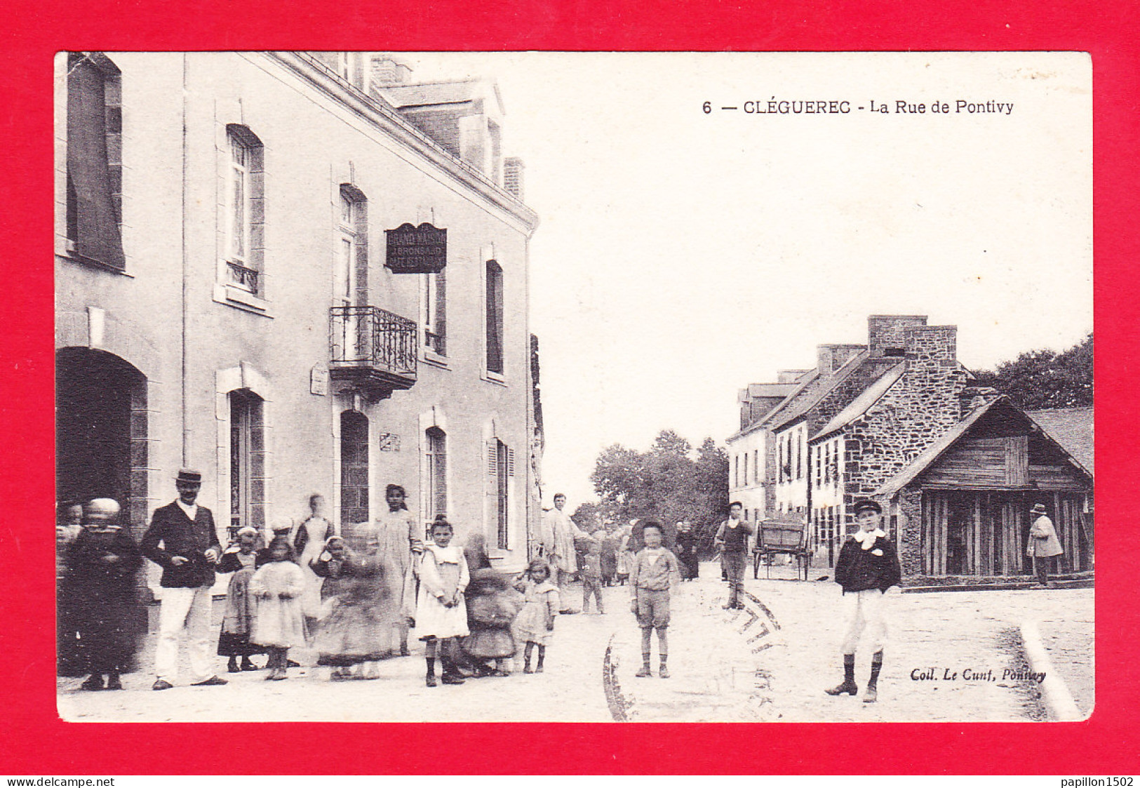 F-56-Cleguerec-09A68  La Rue De Pontivy, Animation, Cpa BE - Cleguerec