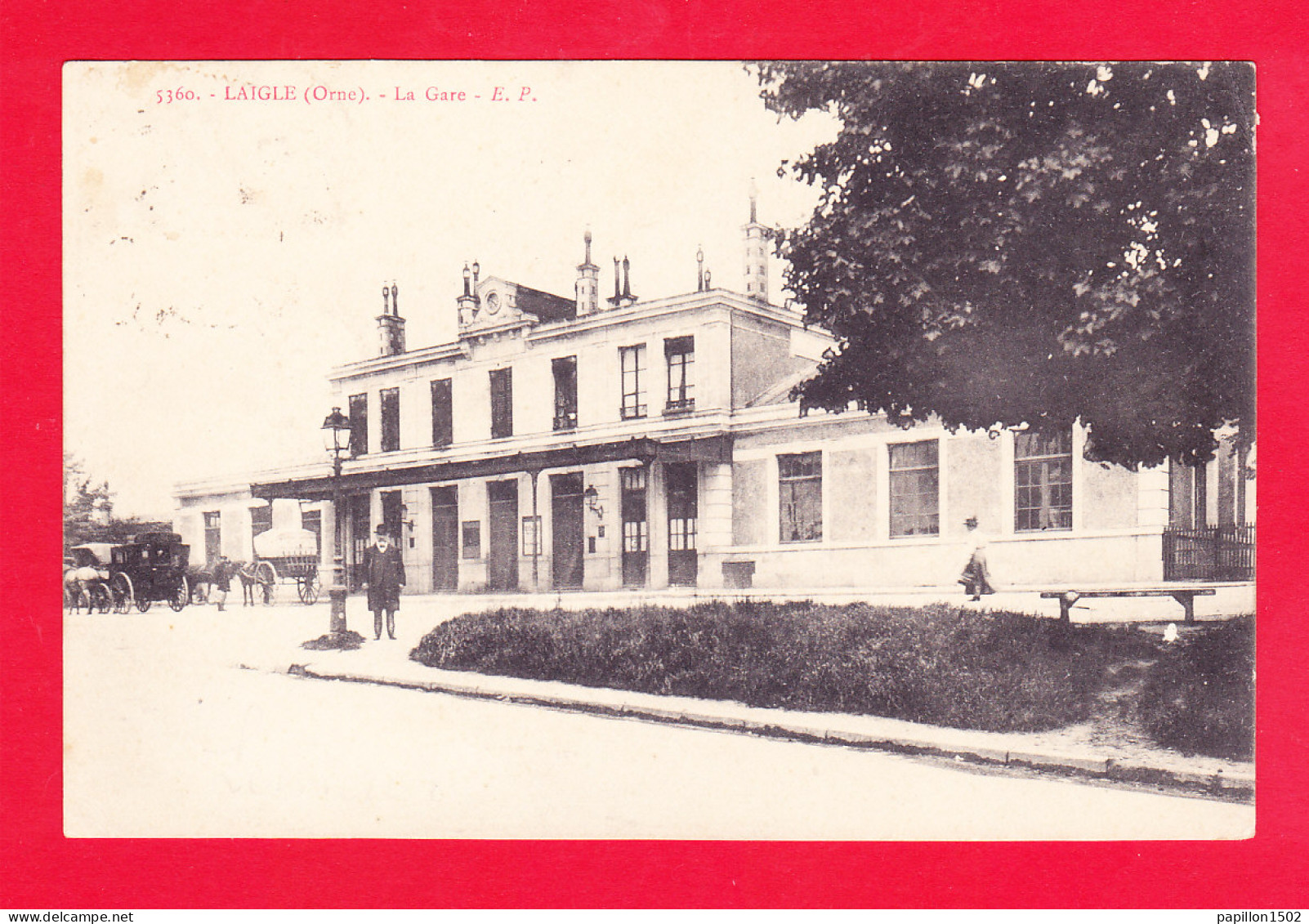 F-61-Laigle-11A68  La Gare, Vue Extérieure, Cpa  - L'Aigle