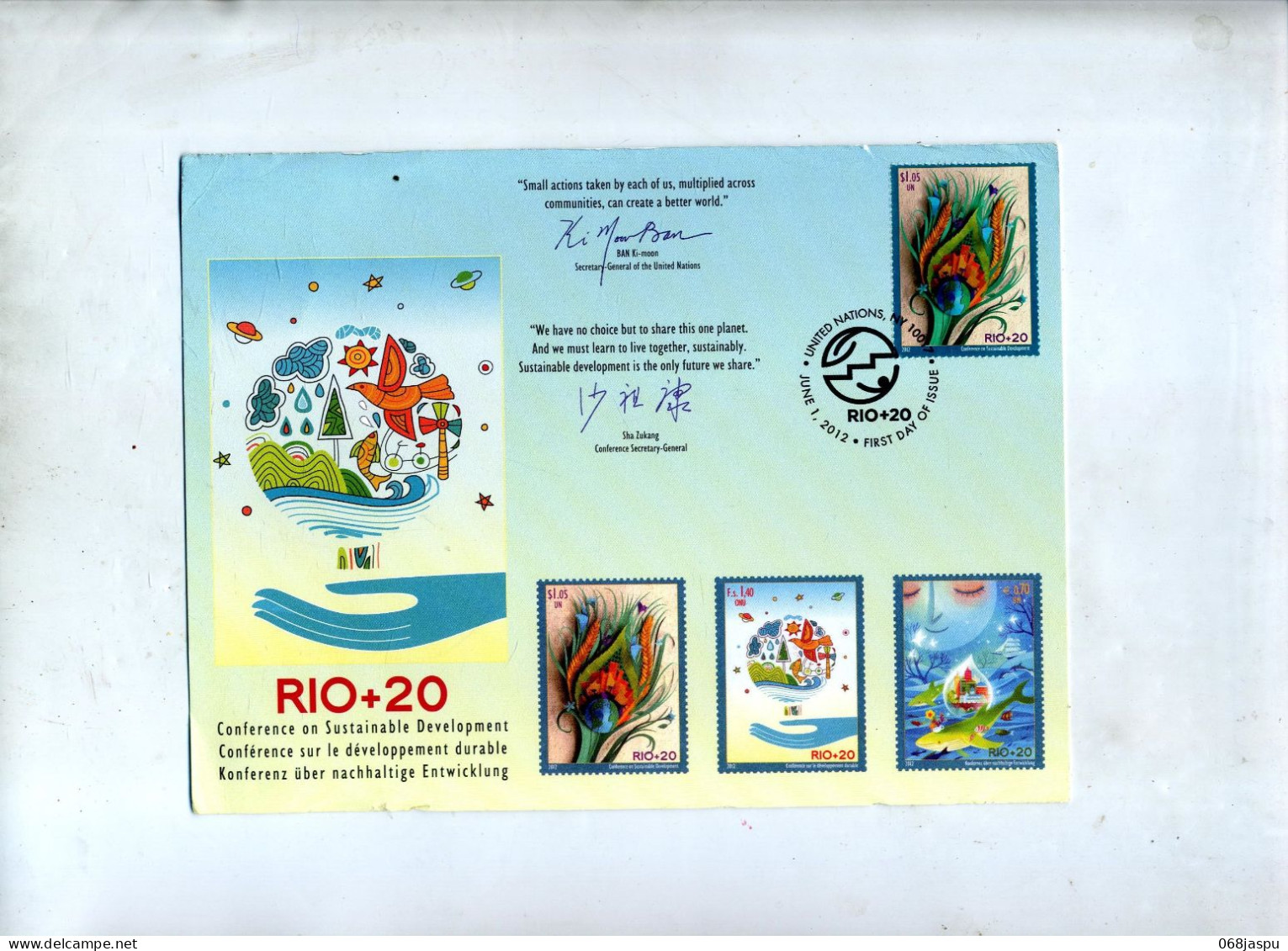 Carte Fdc 2012 Conference Rio - Brieven En Documenten