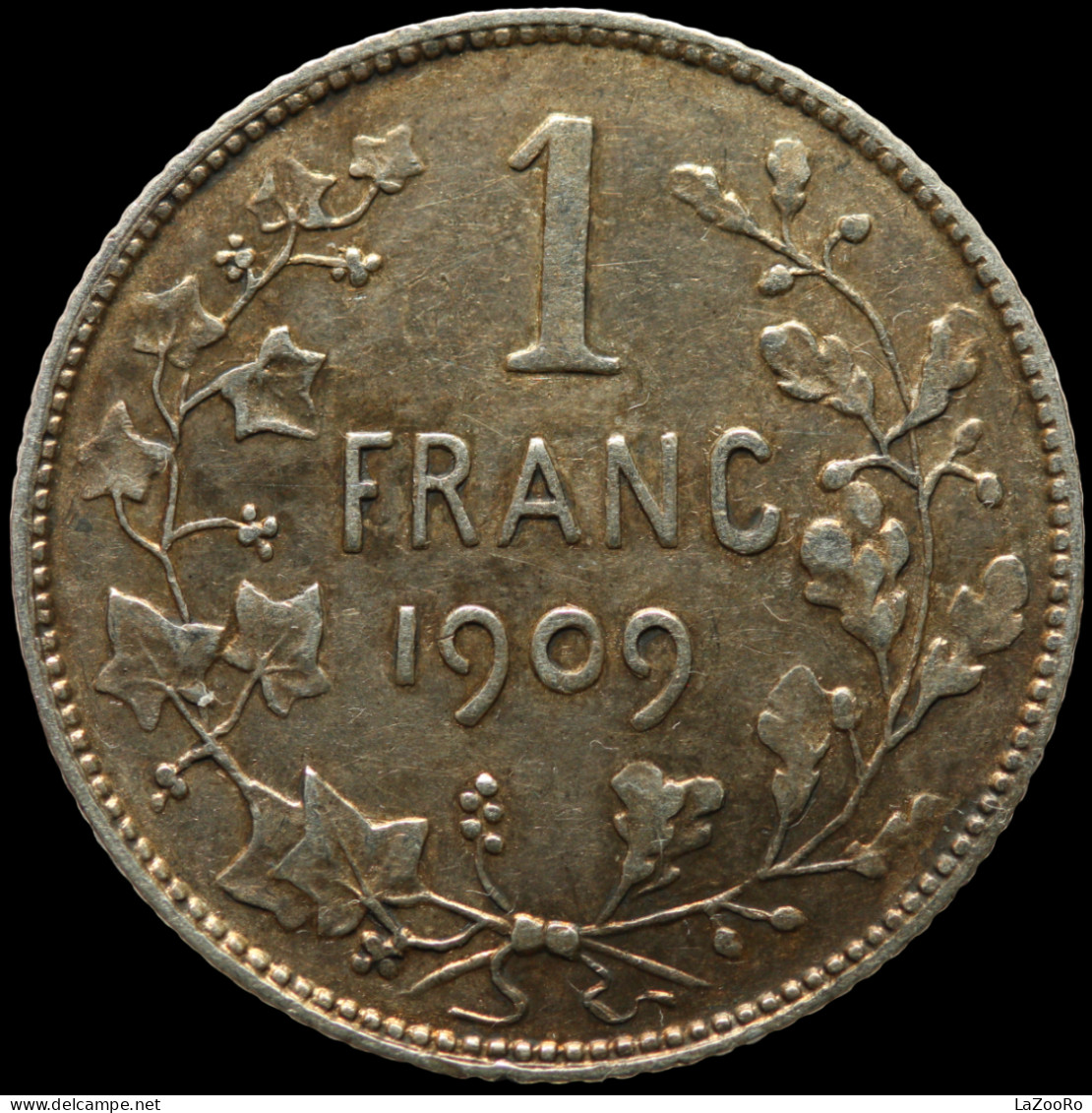 LaZooRo: Belgium 1 Franc 1909 XF - Silver - 1 Frank