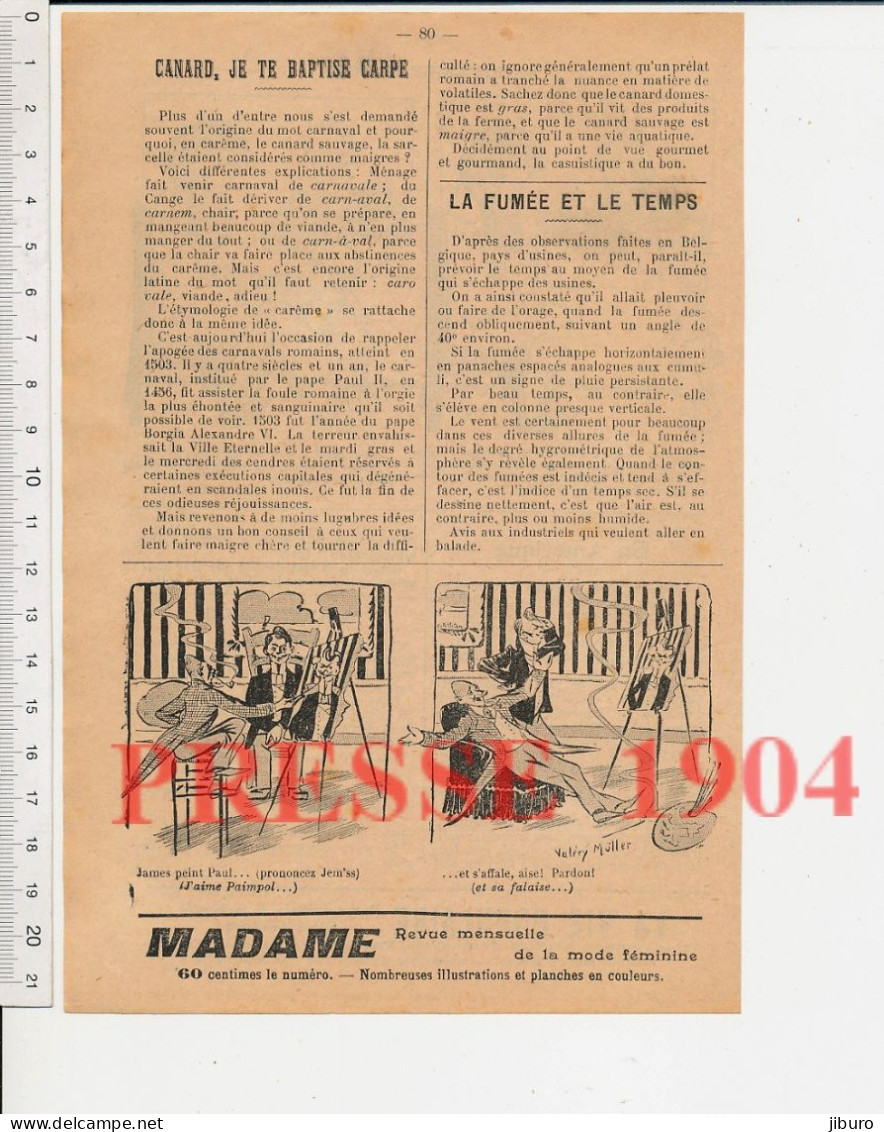 2 Vues Humour Valéry Müller Dessinateur Peint Paul Paimpol Falaise Ville De Normandie Vicomte D'Arlincourt Fumée Usine - Non Classés