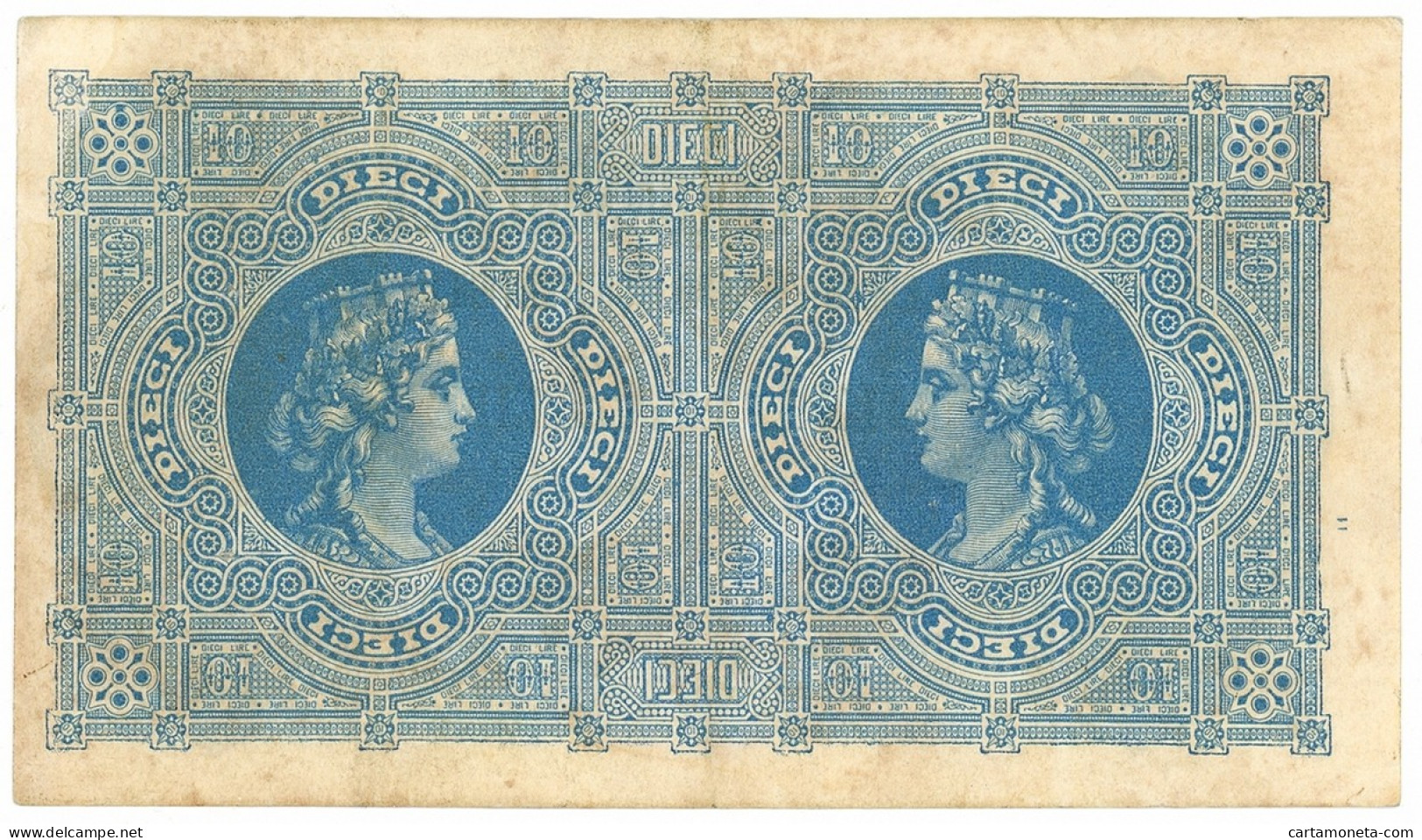 10 LIRE BIGLIETTO CONSORZIALE REGNO D'ITALIA 30/04/1874 BB/SPL - Biglietti Consorziale