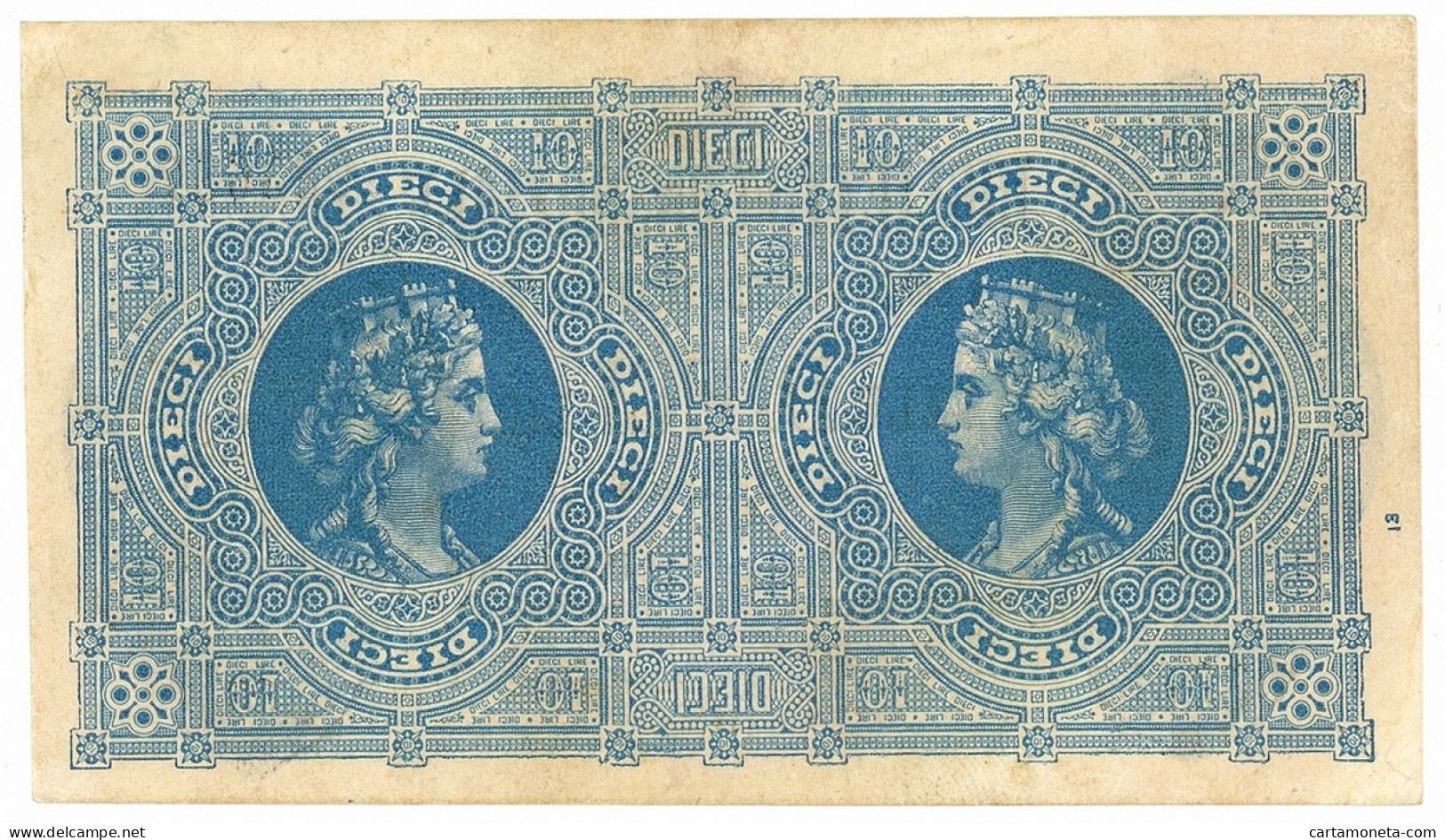 10 LIRE BIGLIETTO CONSORZIALE REGNO D'ITALIA 30/04/1874 QSPL - Biglietto Consorziale