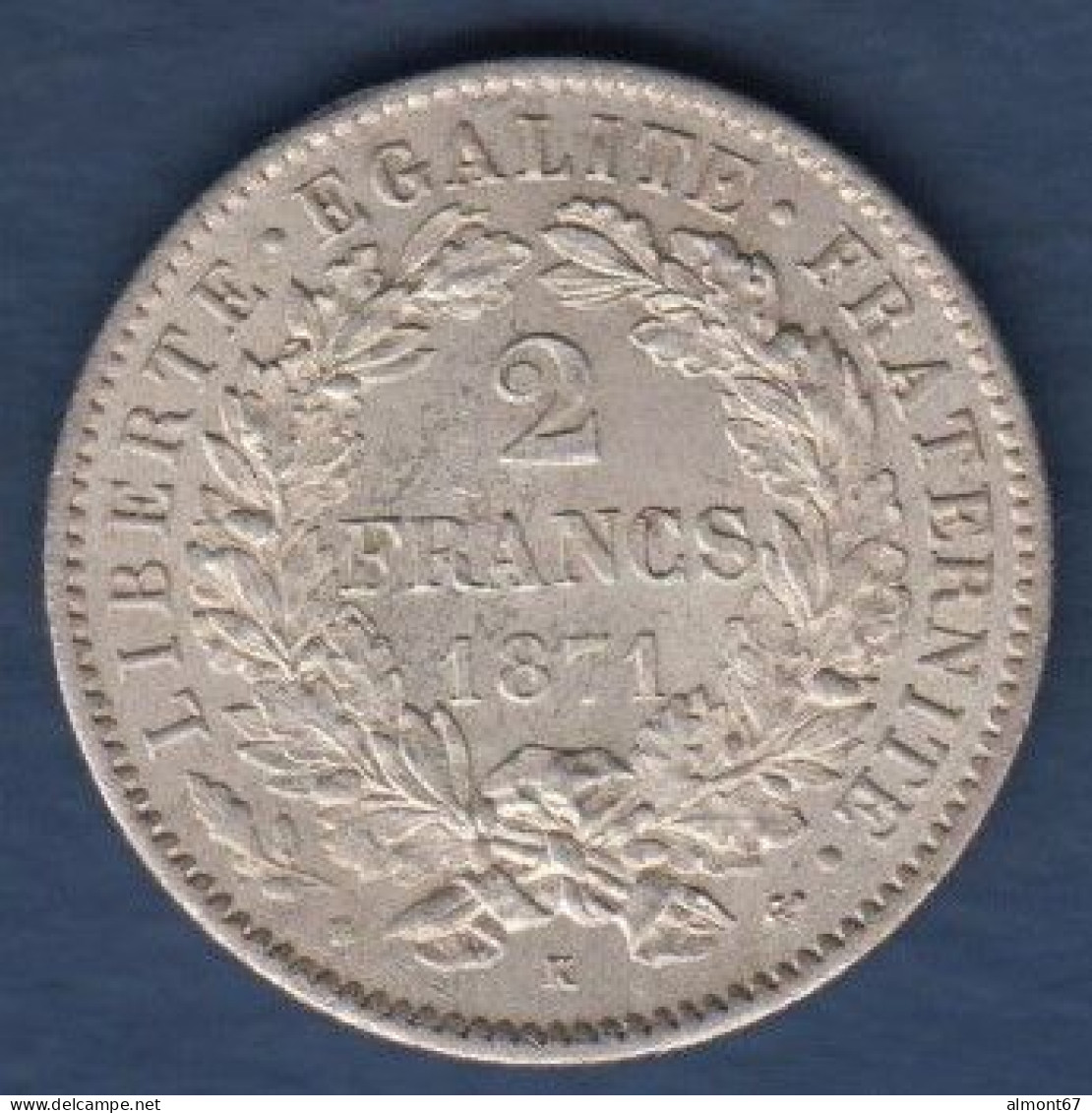 Cérès - 2 Francs 1871 K - 1870-1871 Government Of National Defense