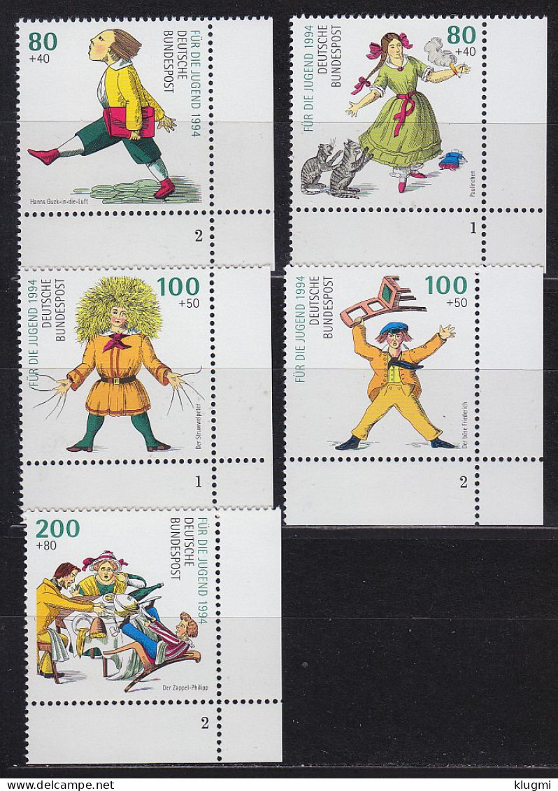 GERMANY BUND [1994] MiNr 1726-29 ( **/mnh ) [01] FormNr Eckrand - Ungebraucht