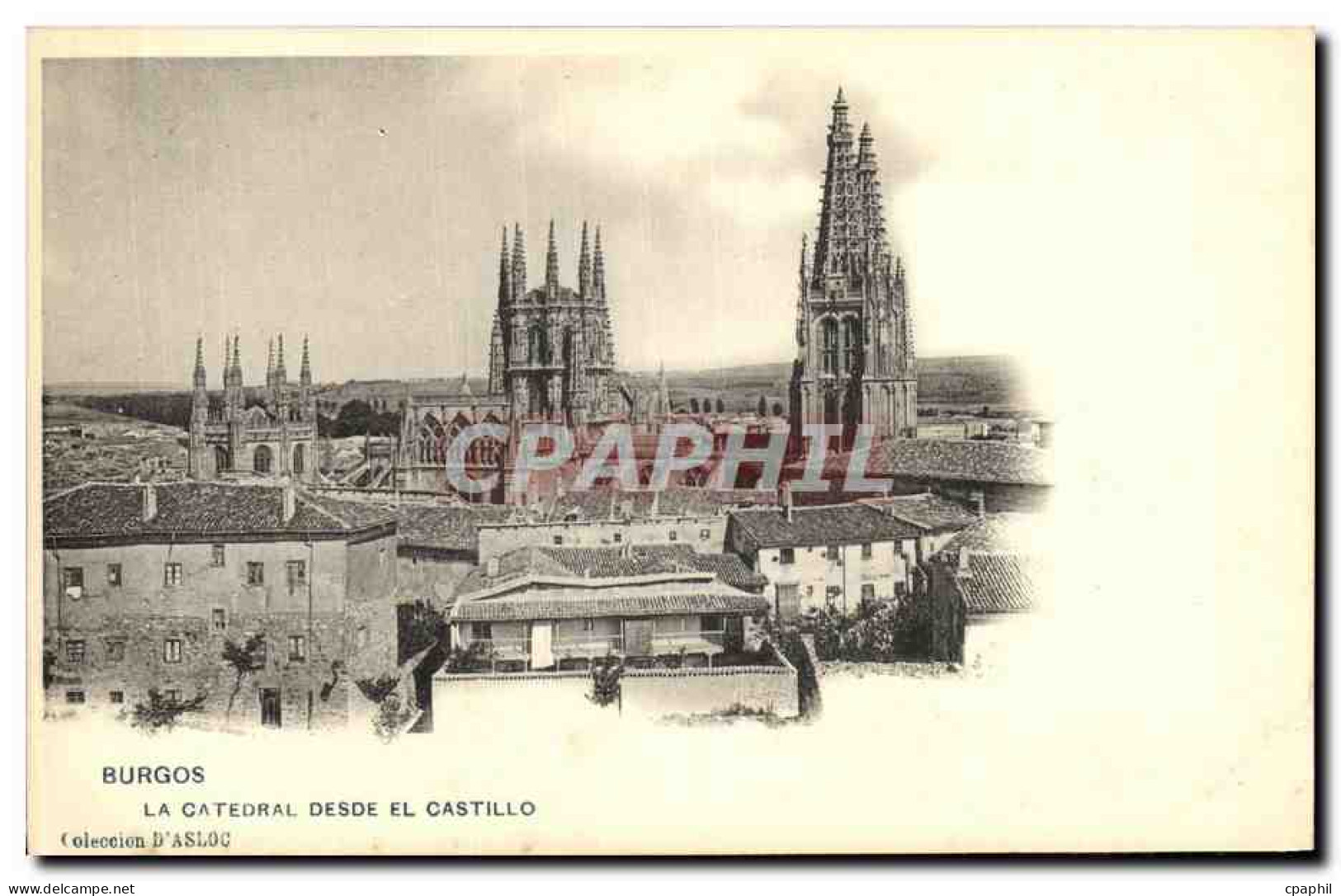 CPA Burgos La Catedral Desde El Castillo - Burgos