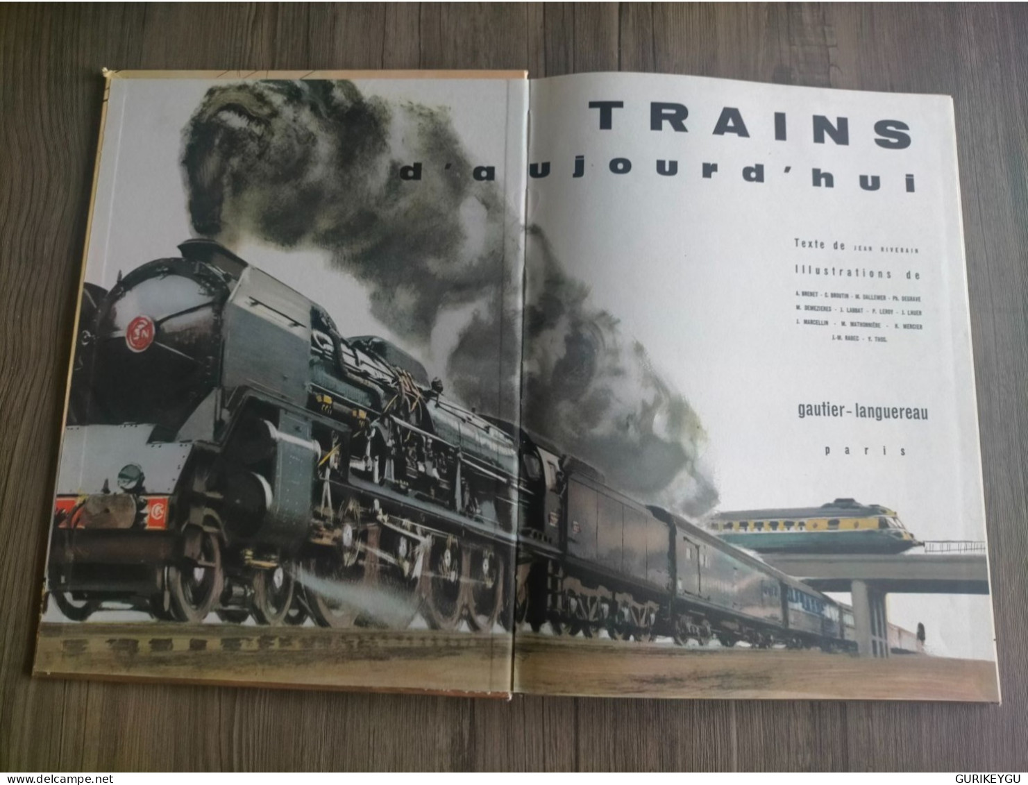 Beau Livre Trains D'aujourd'hui Paris Match Riverain Jean EO De 1963 BIEN ++ 36x27cm SNCF HORNBY MECCANO Fleischmann Etc - Other & Unclassified