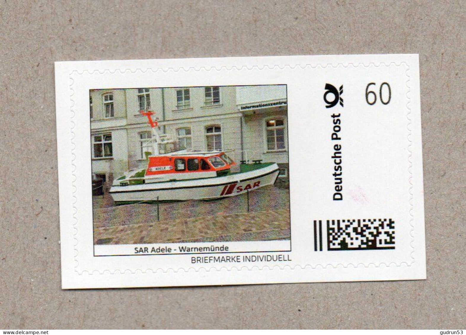 072] BRD - Briefmarke Individuell - Schiff Ship - SAR Adele In Warnemünde - Personnalized Stamps