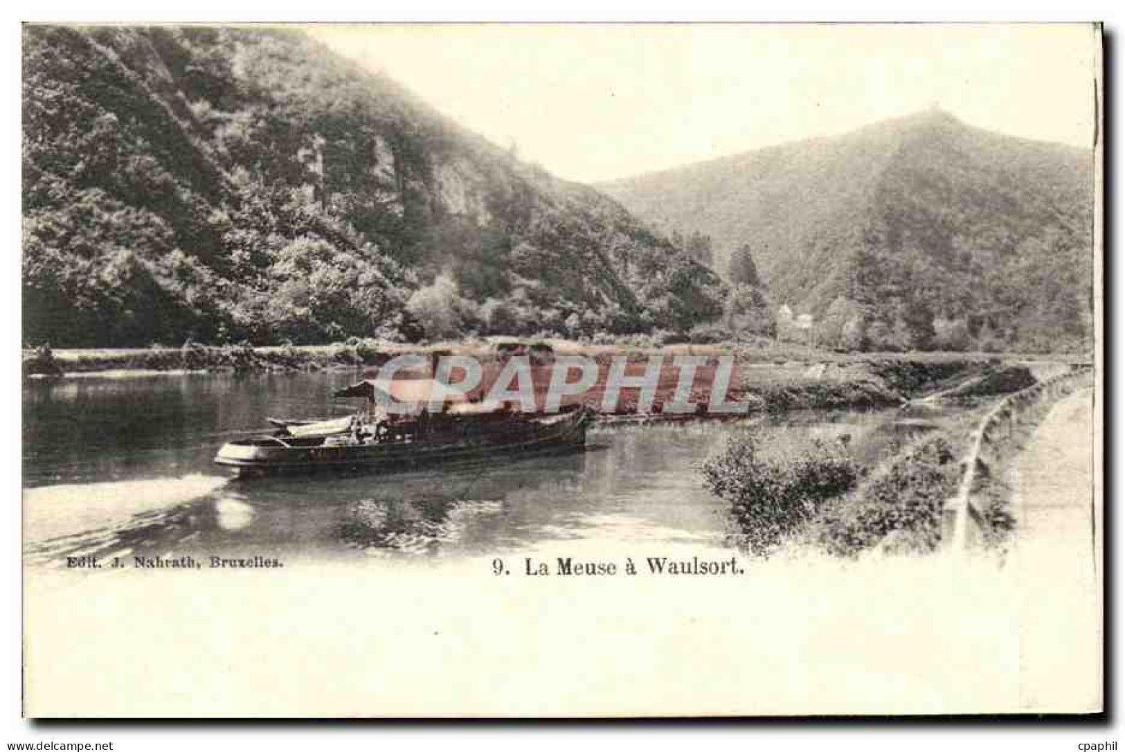 CPA La Meuse A Waulsort Bateau - Hastière