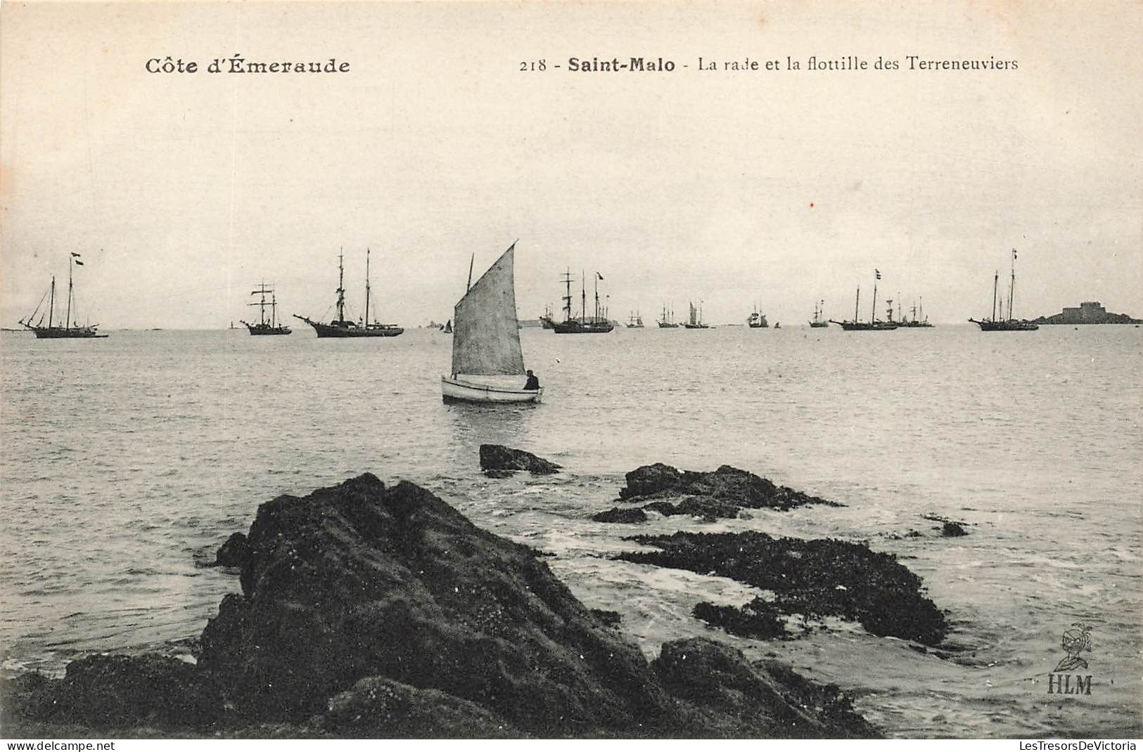 FRANCE - Saint Malo - La Rade Et La Flottille Des Terreneuviers - Côte D'Emeraude - Bateaux  - Carte Postale Ancienne - Saint Malo