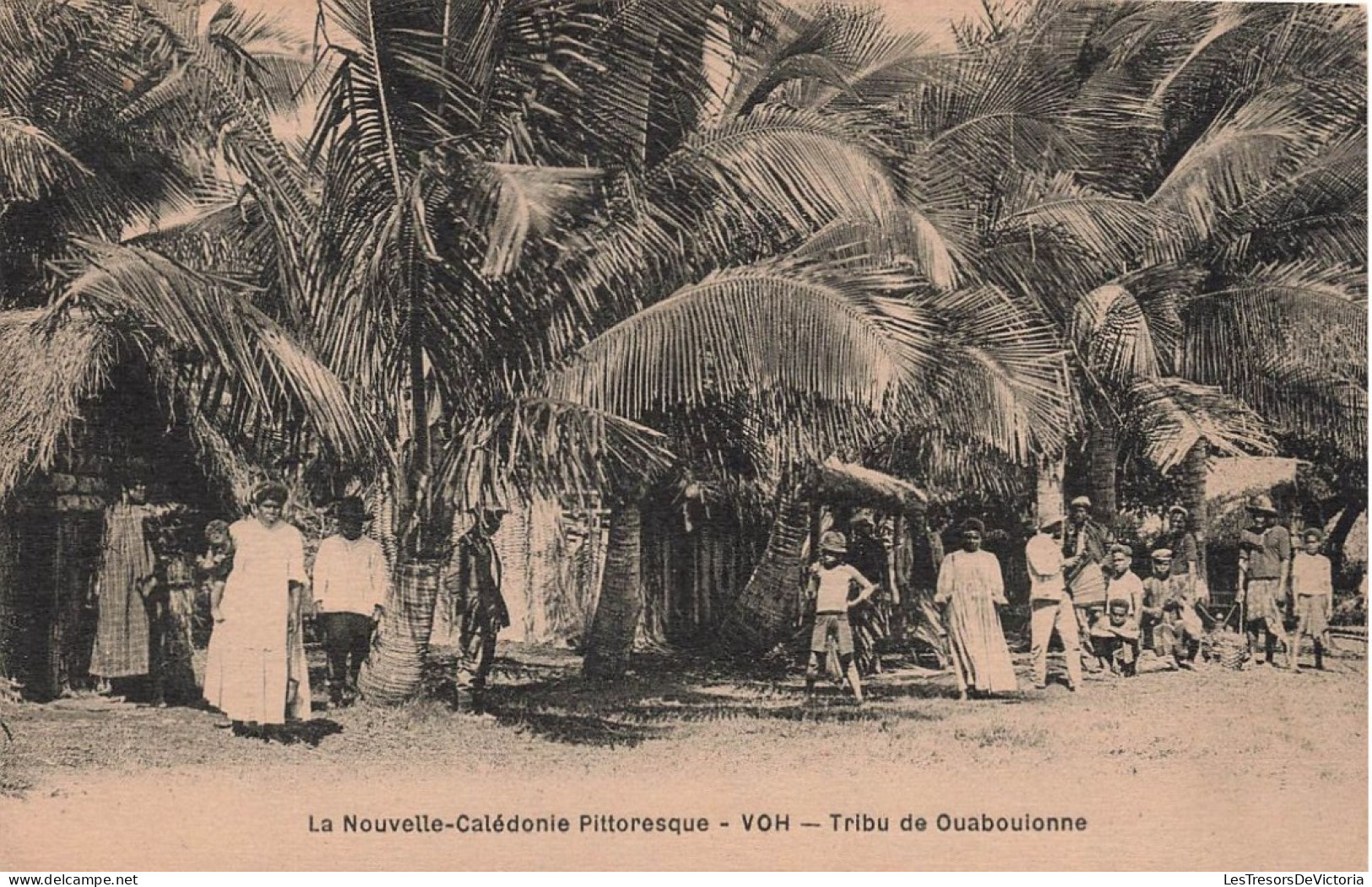 NOUVELLE CALEDONIE - Voh - Tribu De Ouabouionne - Animé - Carte Postale Ancienne - New Caledonia