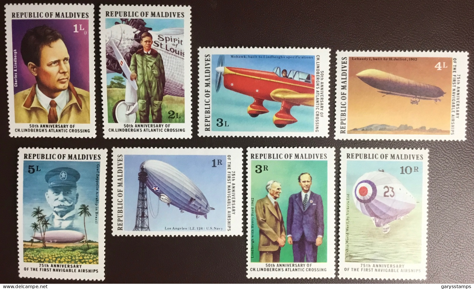 Maldives 1977 Flight Anniversaries MNH - Malediven (1965-...)