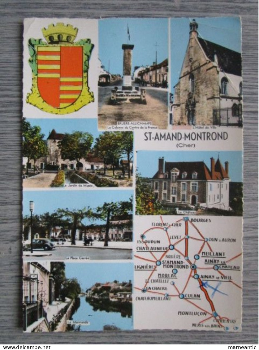 Cpa Saint Amand Montrond (18) Multivues - Saint-Amand-Montrond