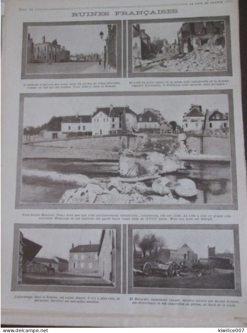 Guerre 14-18  PONT SAINT MAXENCE Oise    ALBERT Somme  Colincamps  Becordel  RAON L ETAPE  Meurthe Et Moselle - Non Classés