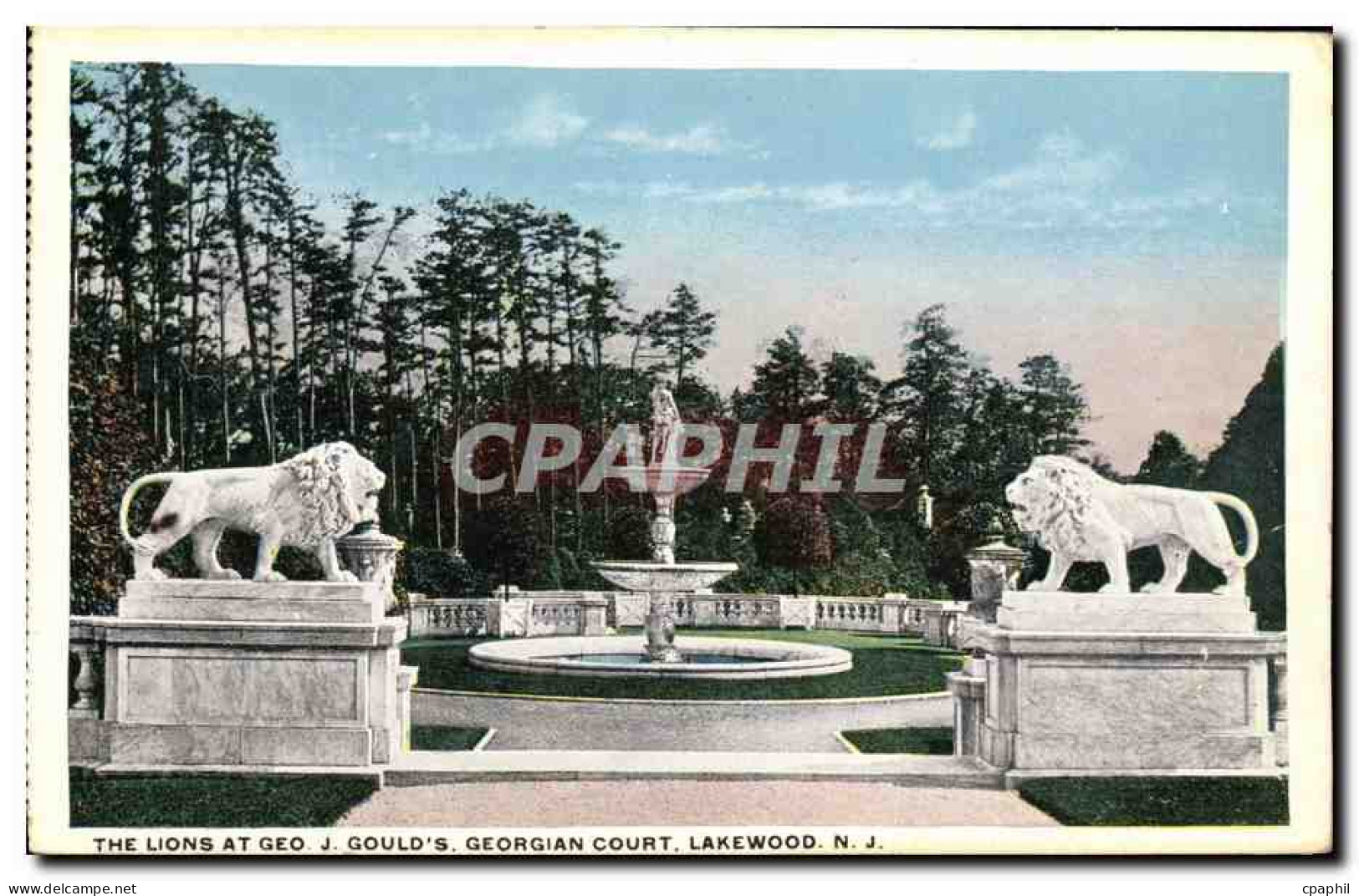 CPA Gould S Gergian Court Lakewood The Lions At Geo J Gould S  - Sonstige & Ohne Zuordnung