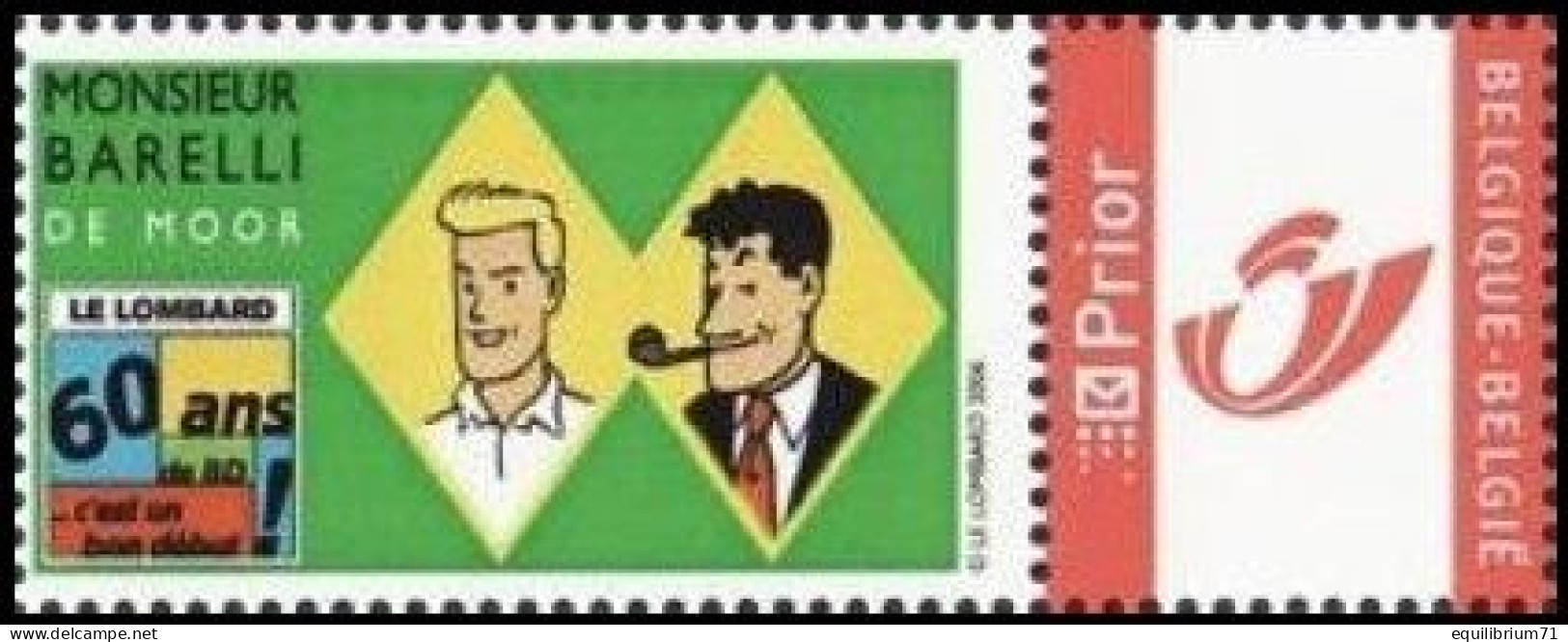 DUOSTAMP/MYSTAMP** - De Moor, Mr Barelli - Le Lombard - 60ans De BD C'est Un Bon Début! - Ungebraucht