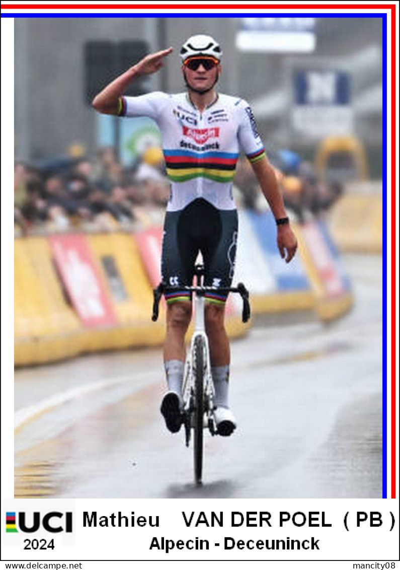 Mathieu Van Der Poel  2024  Cyclisme  1 Cards Format Carte Postal  (2) - Wielrennen