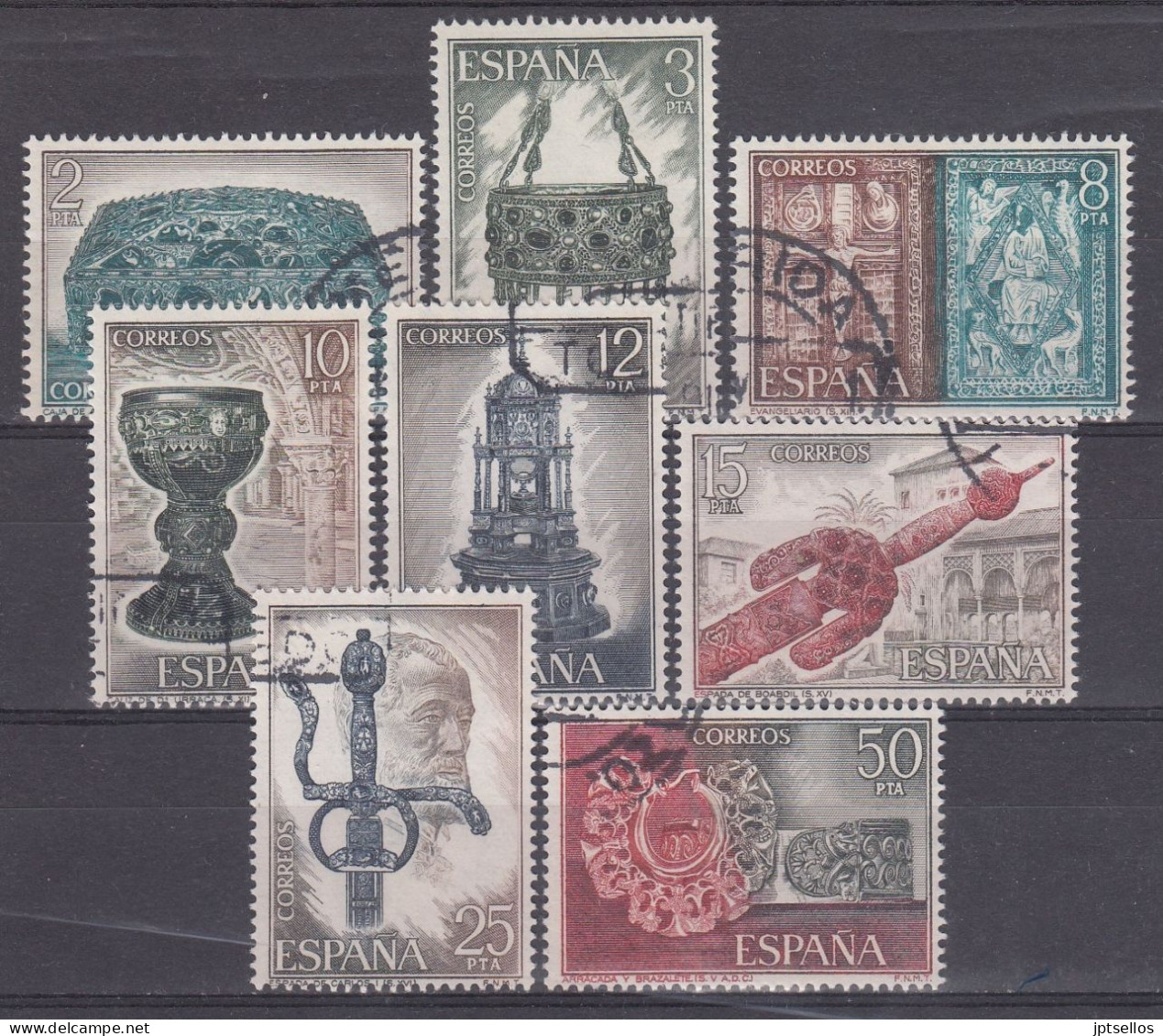 ESPAÑA 1975 Nº SH 2252A/SH 2253D ORFEBRERIA, USADO - Usati