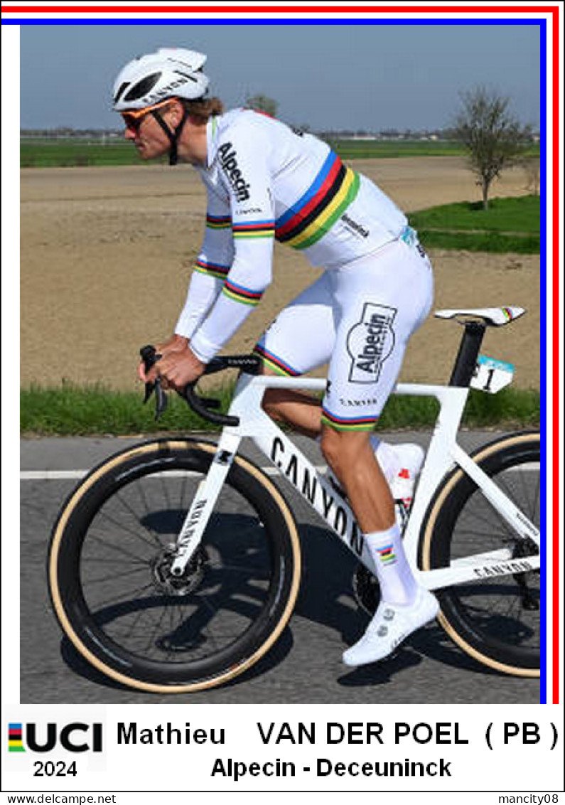 Mathieu Van Der Poel  2024  Cyclisme  1 Cards Format Carte Postal  (4) - Wielrennen