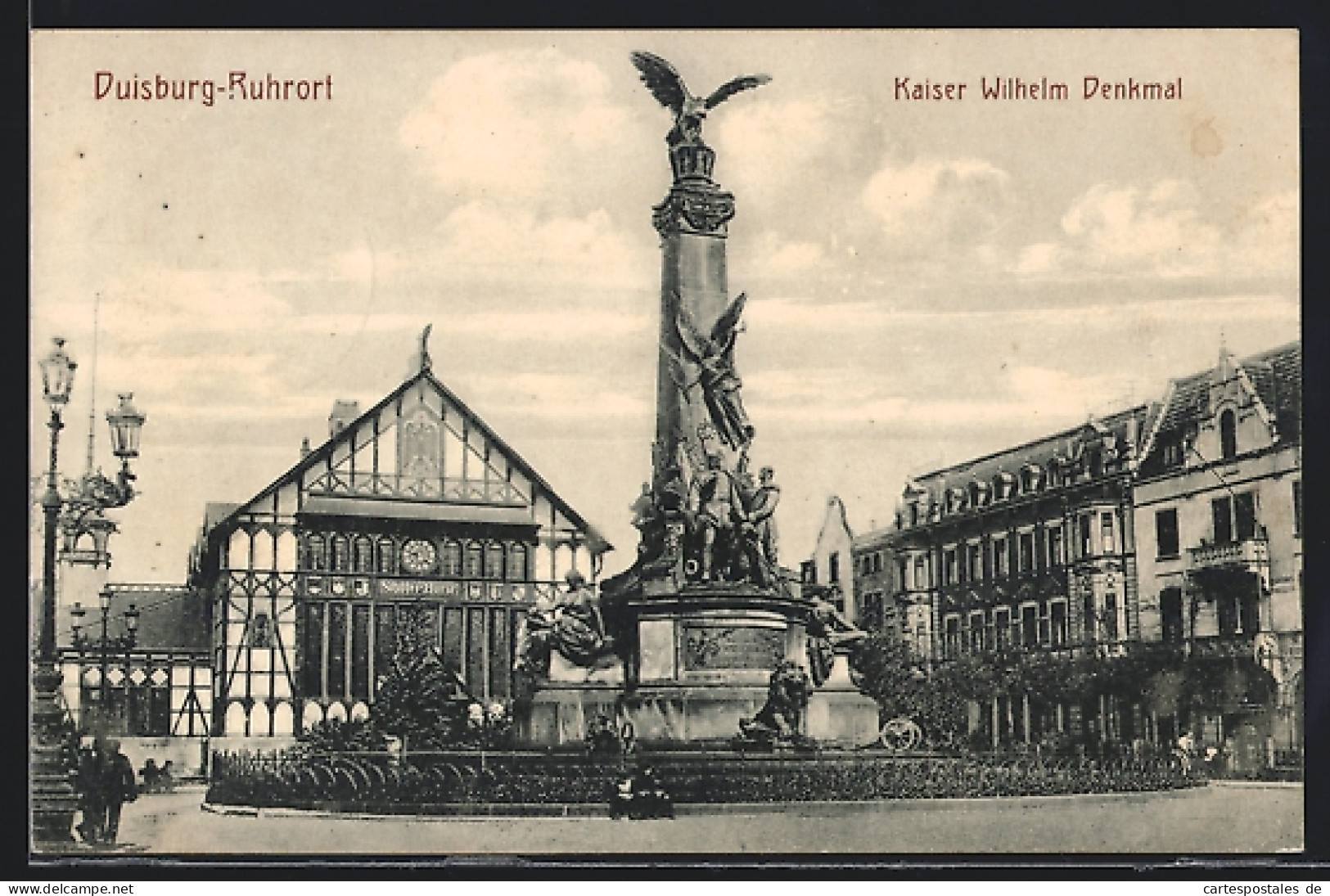 AK Duisburg-Ruhrort, Das Kaiser Wilhelm Denkmal  - Duisburg