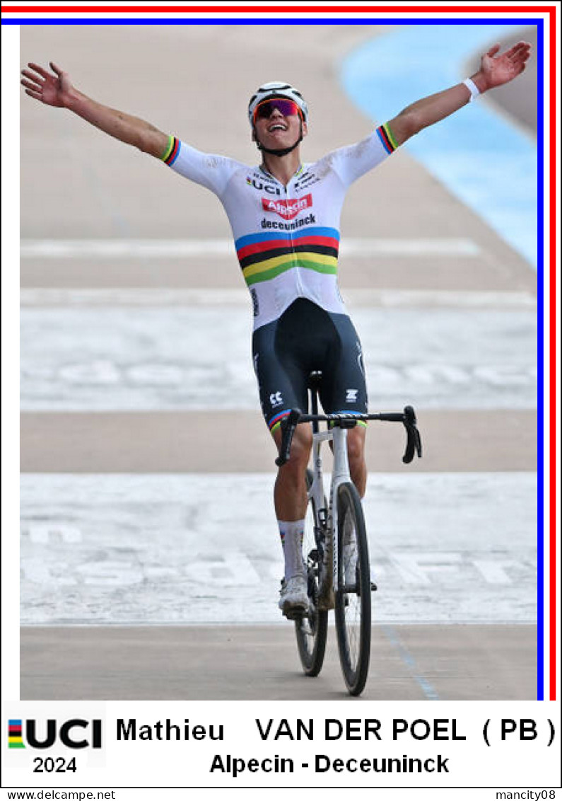 Mathieu Van Der Poel  2024  Cyclisme  1 Cards Format Carte Postal  (6) - Wielrennen