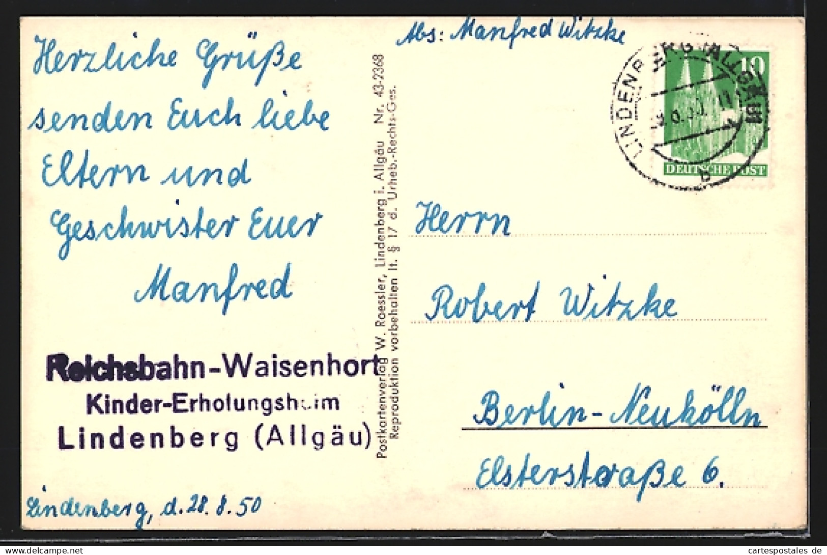 AK Lindenberg / Allgäu, Reichsbahn-Waisenhort  - Lindenberg I. Allg.