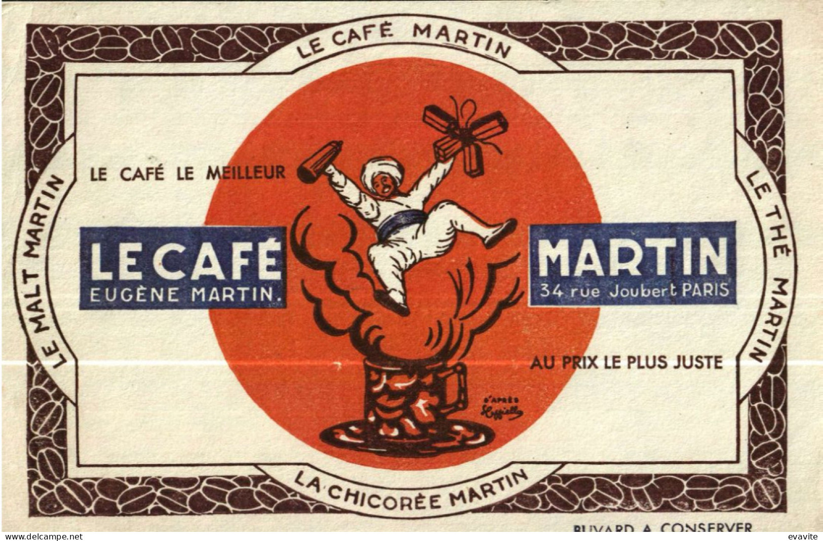 Buvard -       CAFE MARTIN   Paris - Andere & Zonder Classificatie