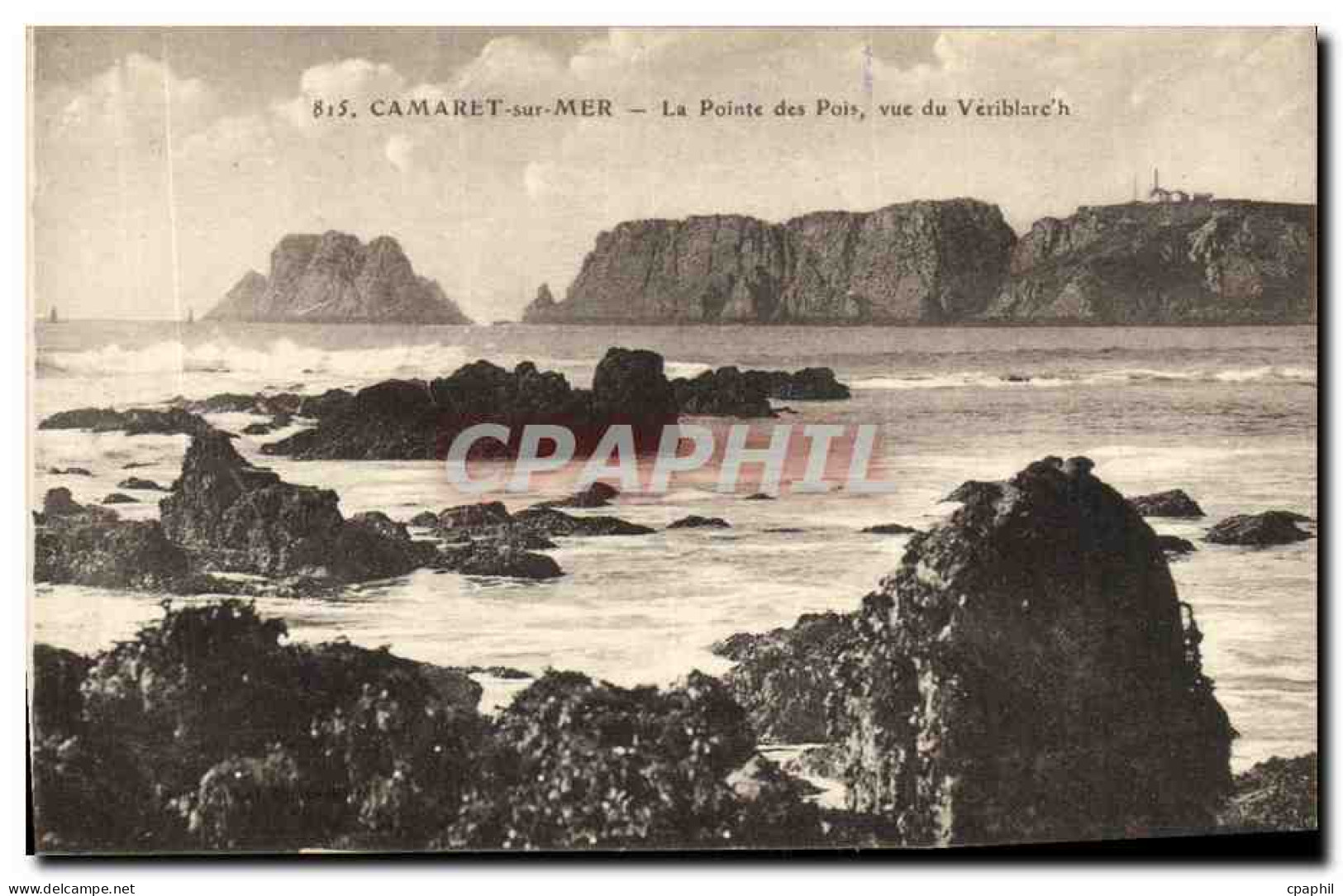 CPA Camaret Sur Mer La Pointe Des Pois Vue Veriblarc H - Camaret-sur-Mer