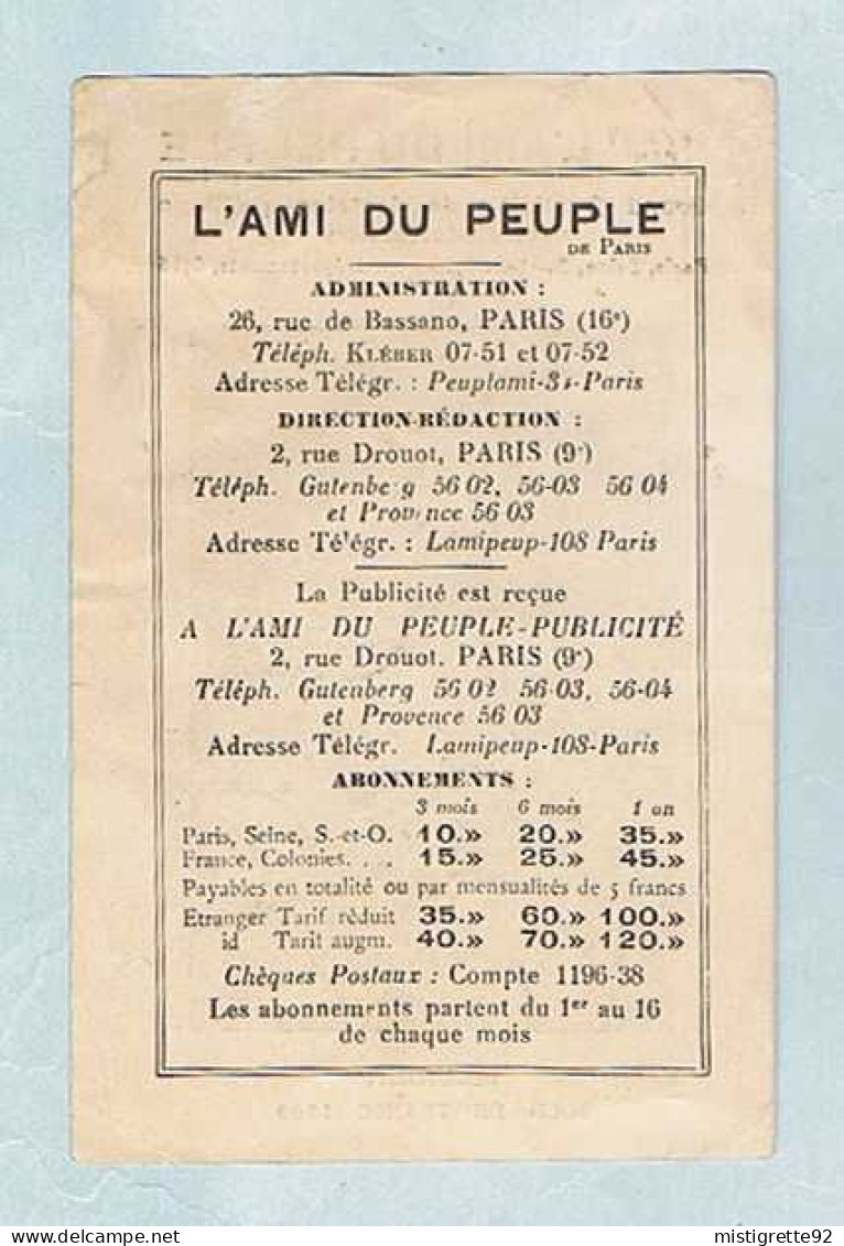 CP. Éditeur : L'Ami Du Peuple De Paris, MEUNIER, Tour De France 1929. Non Cité Dans "Tour Encyclopédie" De Joël Godaert. - Wielrennen