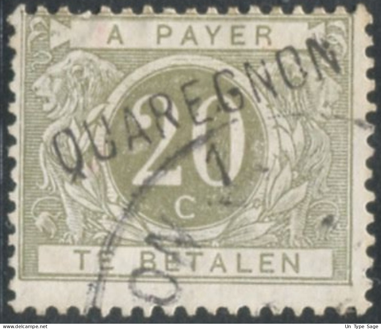 Belgique Timbre-taxe (TX) - Surcharge Locale De Distributeur - QUAREGNON - (F974) - Briefmarken